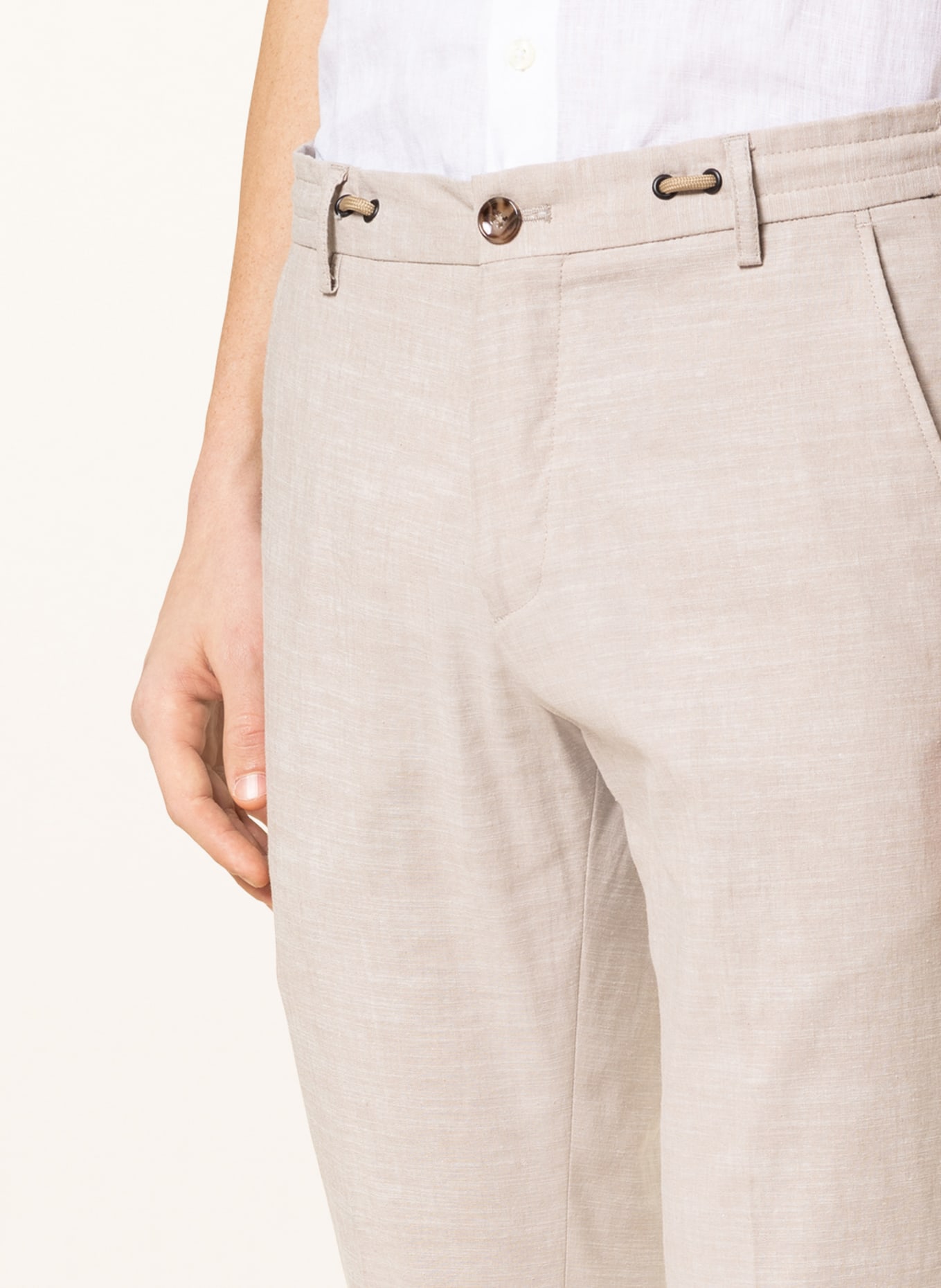 PAUL Suit trousers extra slim fit with linen, Color: 003 Light Beige (Image 6)