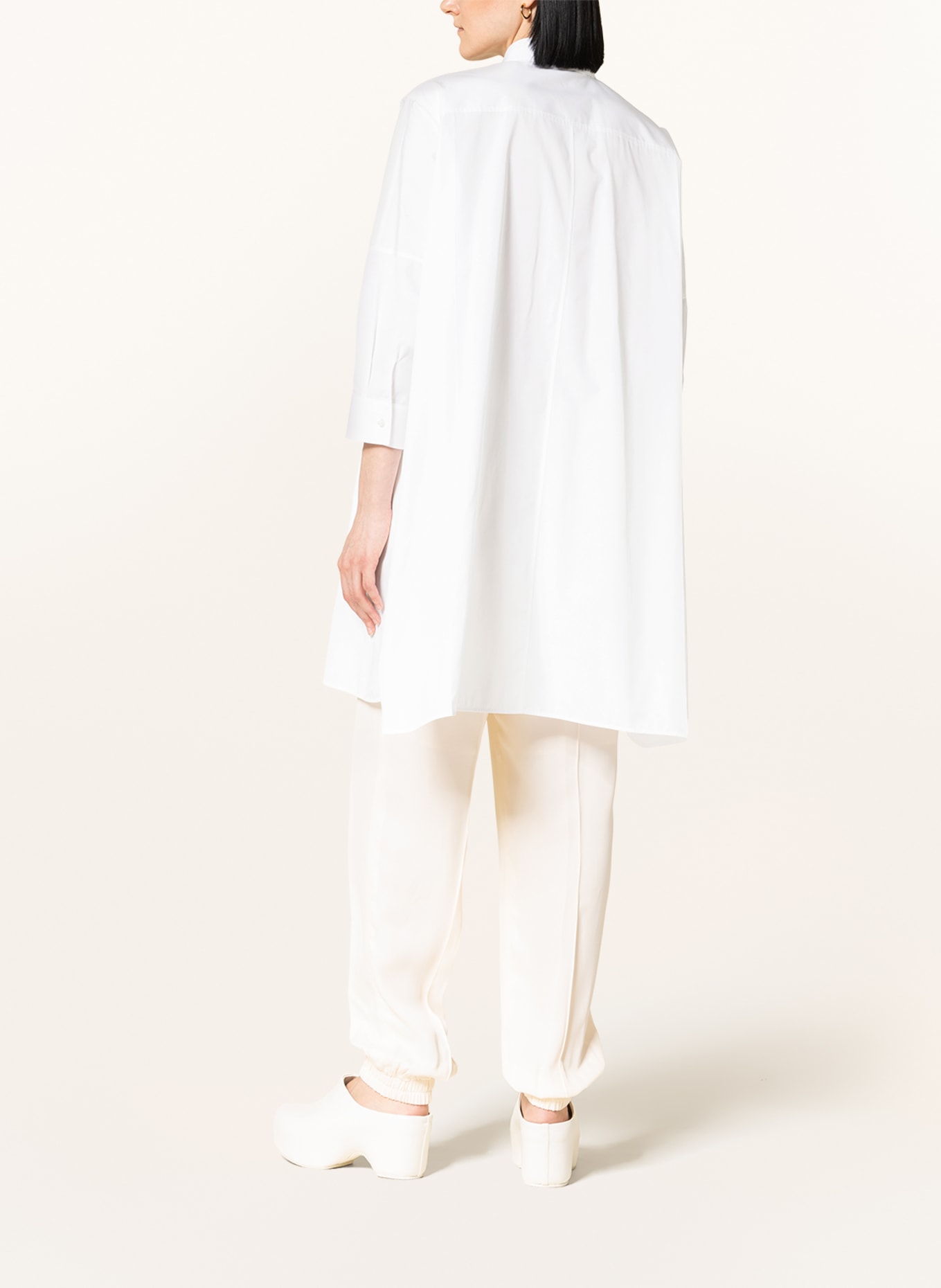 JIL SANDER Oversized shirt blouse with 3/4 sleeves, Color: WHITE (Image 3)