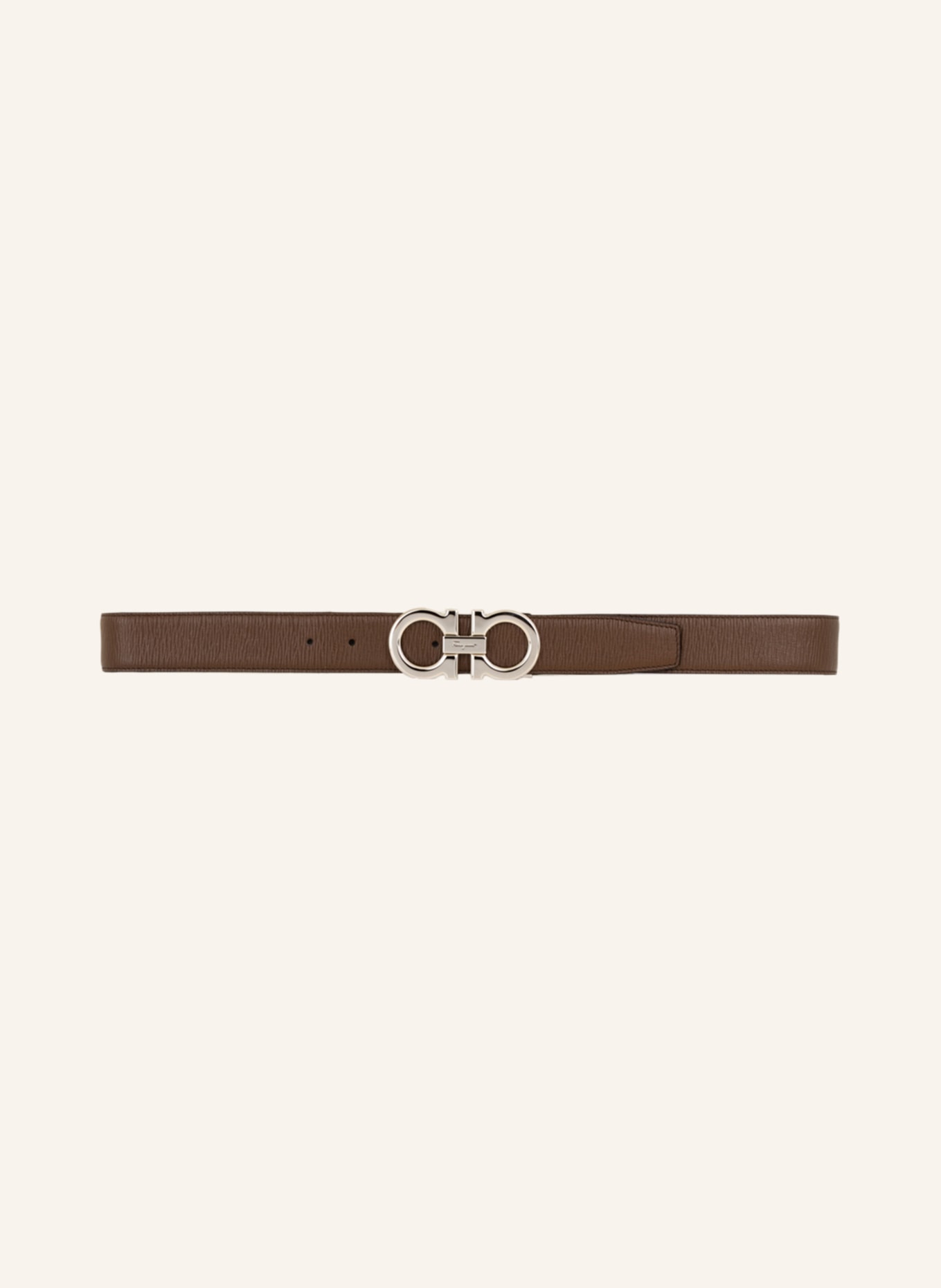 FERRAGAMO Reversible leather belt, Color: BLACK/ DARK BROWN (Image 3)
