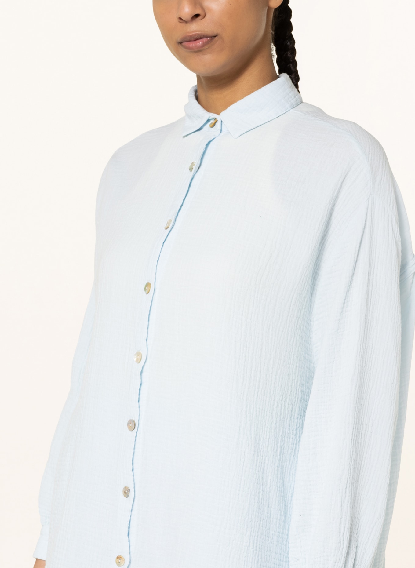 espadrij l'originale Shirt blouse, Color: LIGHT BLUE (Image 4)