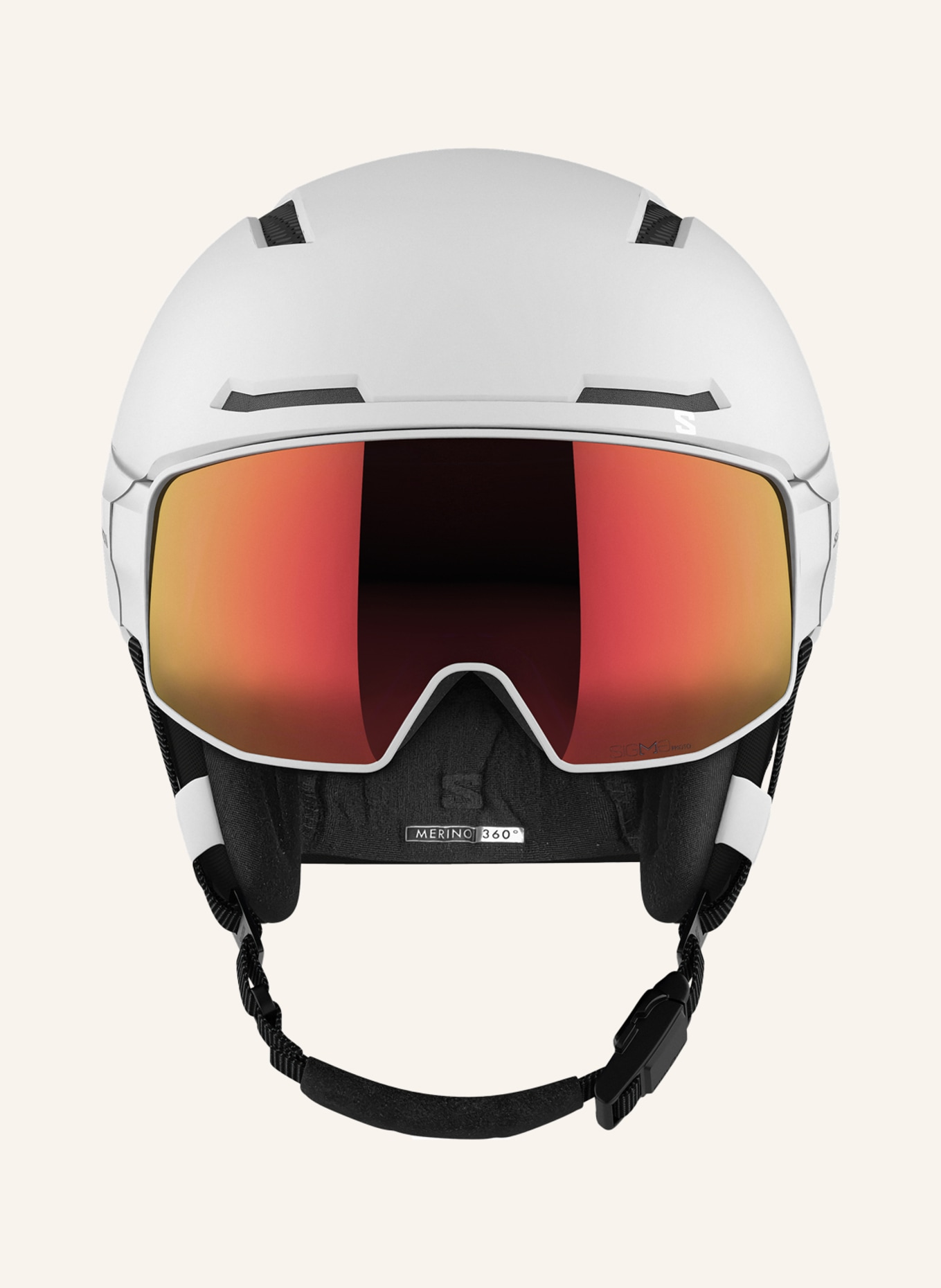 SALOMON Ski helmet DRIVER PRIME SIGMA PHOTO MIPS with visor, Color: WHITE (Image 3)