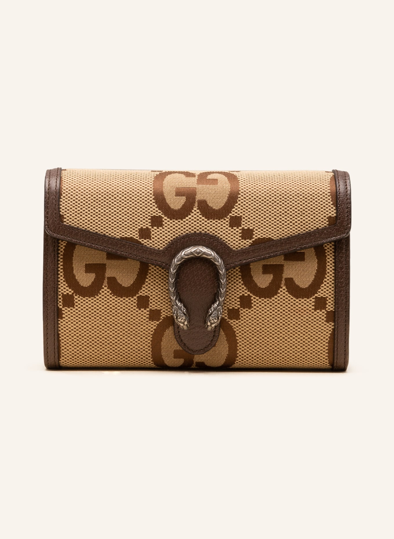 GUCCI Wallet DIONYSUS JUMBO GG for carrying on shoulder in 2572 camel  ebony/new acer