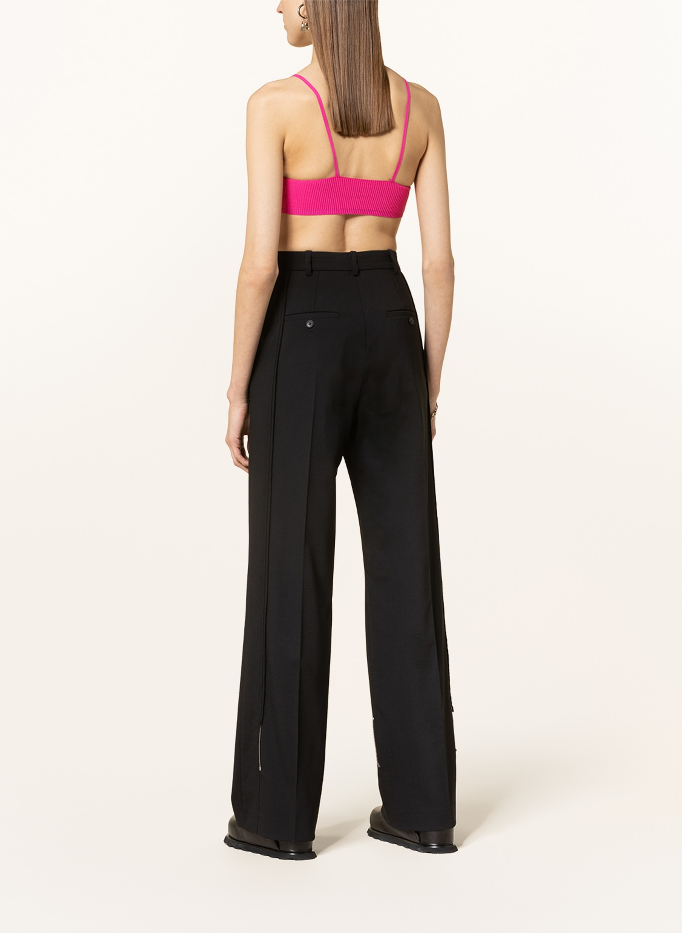 JACQUEMUS Cropped-Stricktop LE BANDEAU VALENSOLE, Farbe: PINK (Bild 3)