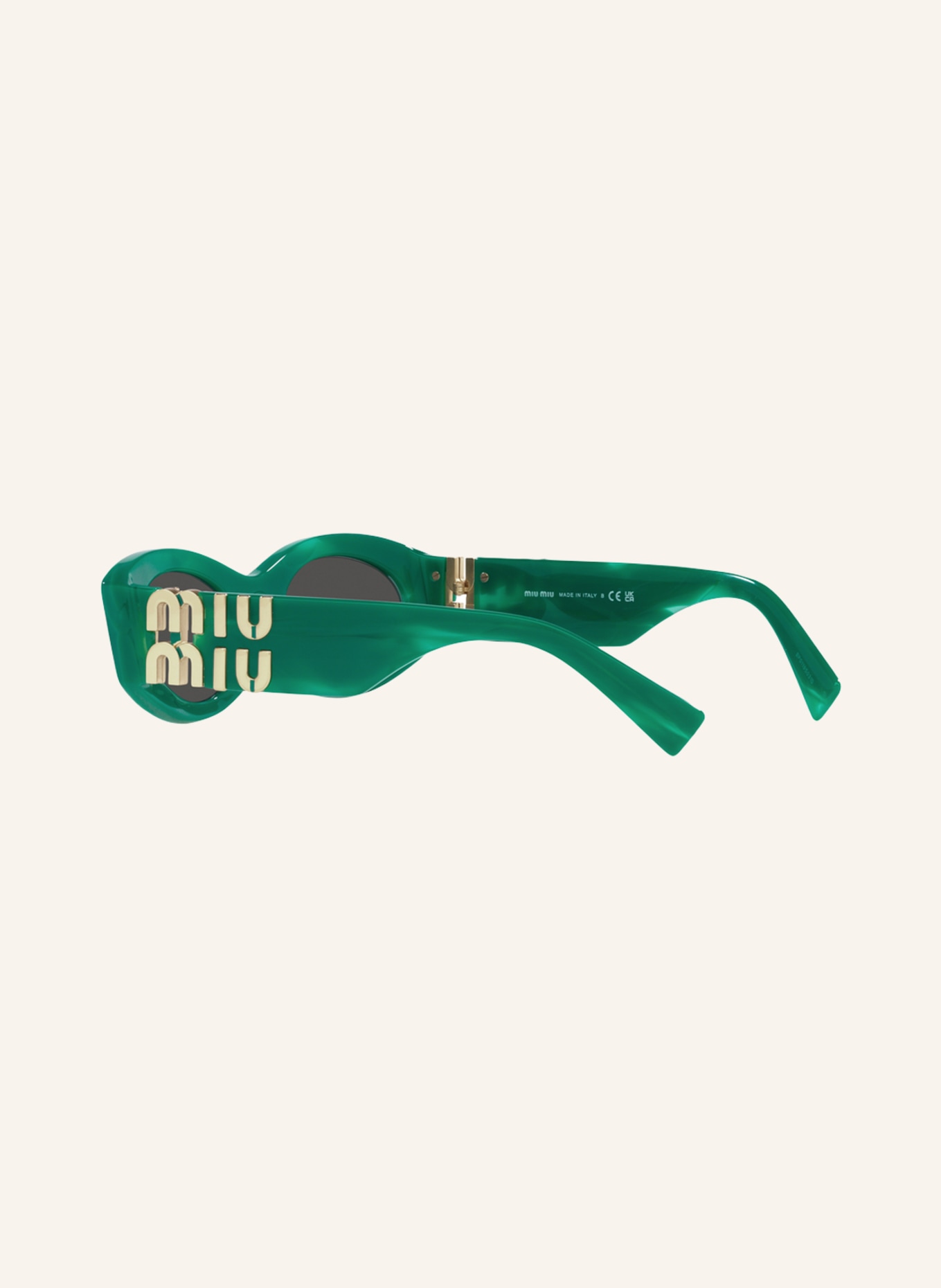 MIU MIU Sunglasses MU 11WS, Color: 15H5S0 - GREEN/ DARK GRAY (Image 4)