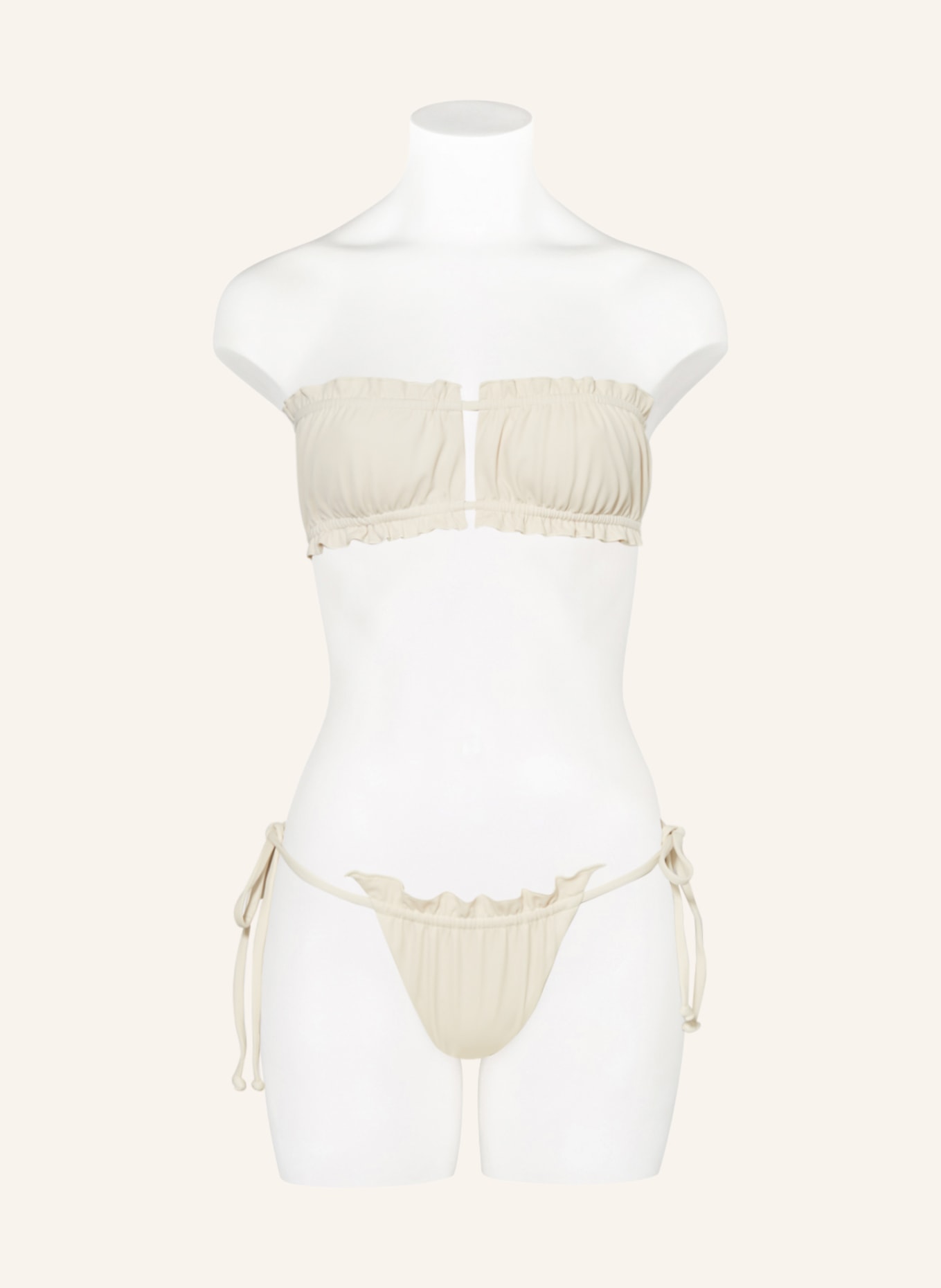 espadrij l'originale Triangle bikini bottoms CHLOE, Color: CREAM (Image 2)