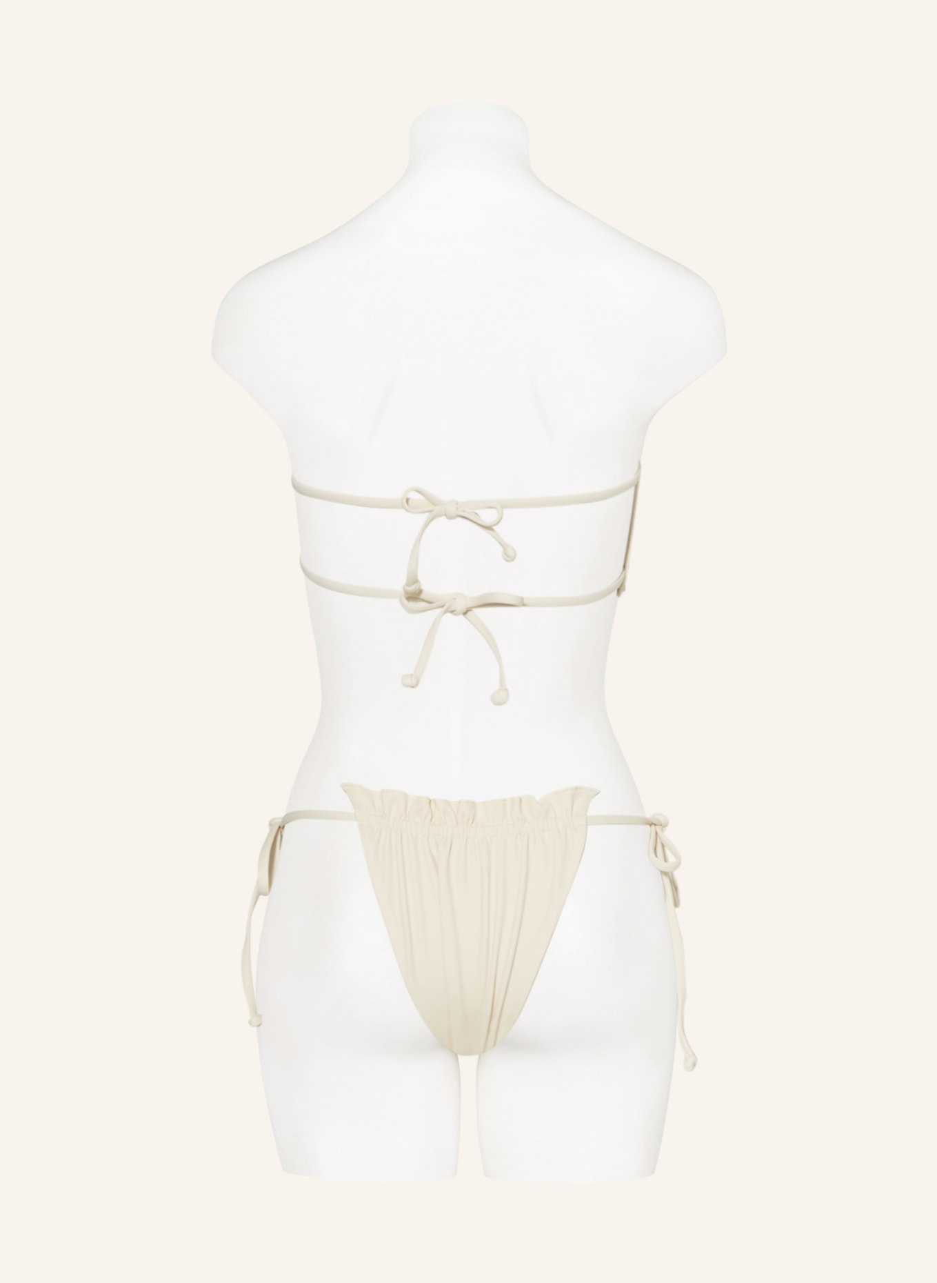 espadrij l'originale Triangle bikini bottoms CHLOE, Color: CREAM (Image 3)