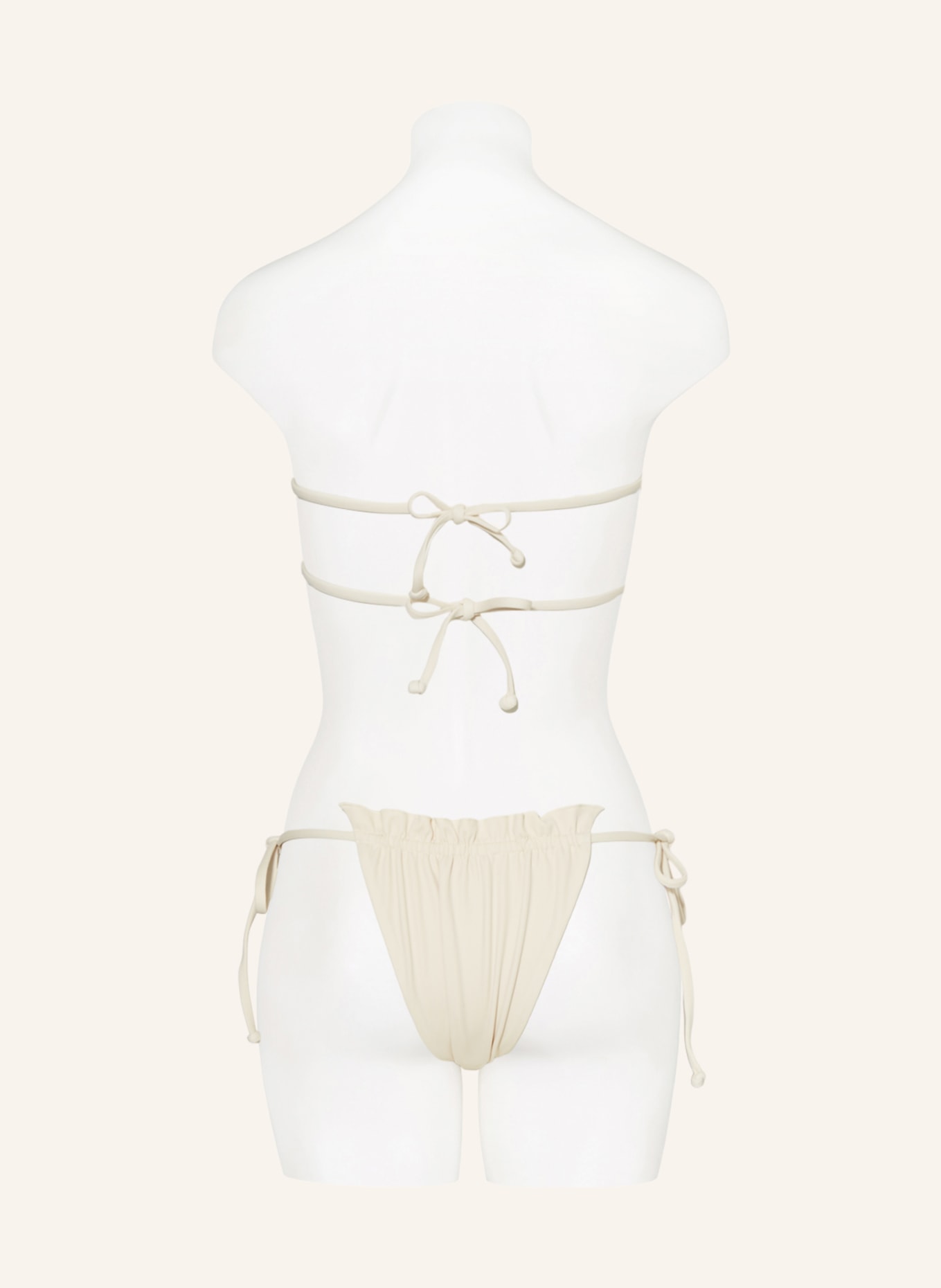 espadrij l'originale Bandeau bikini top CHLOE, Color: CREAM (Image 3)