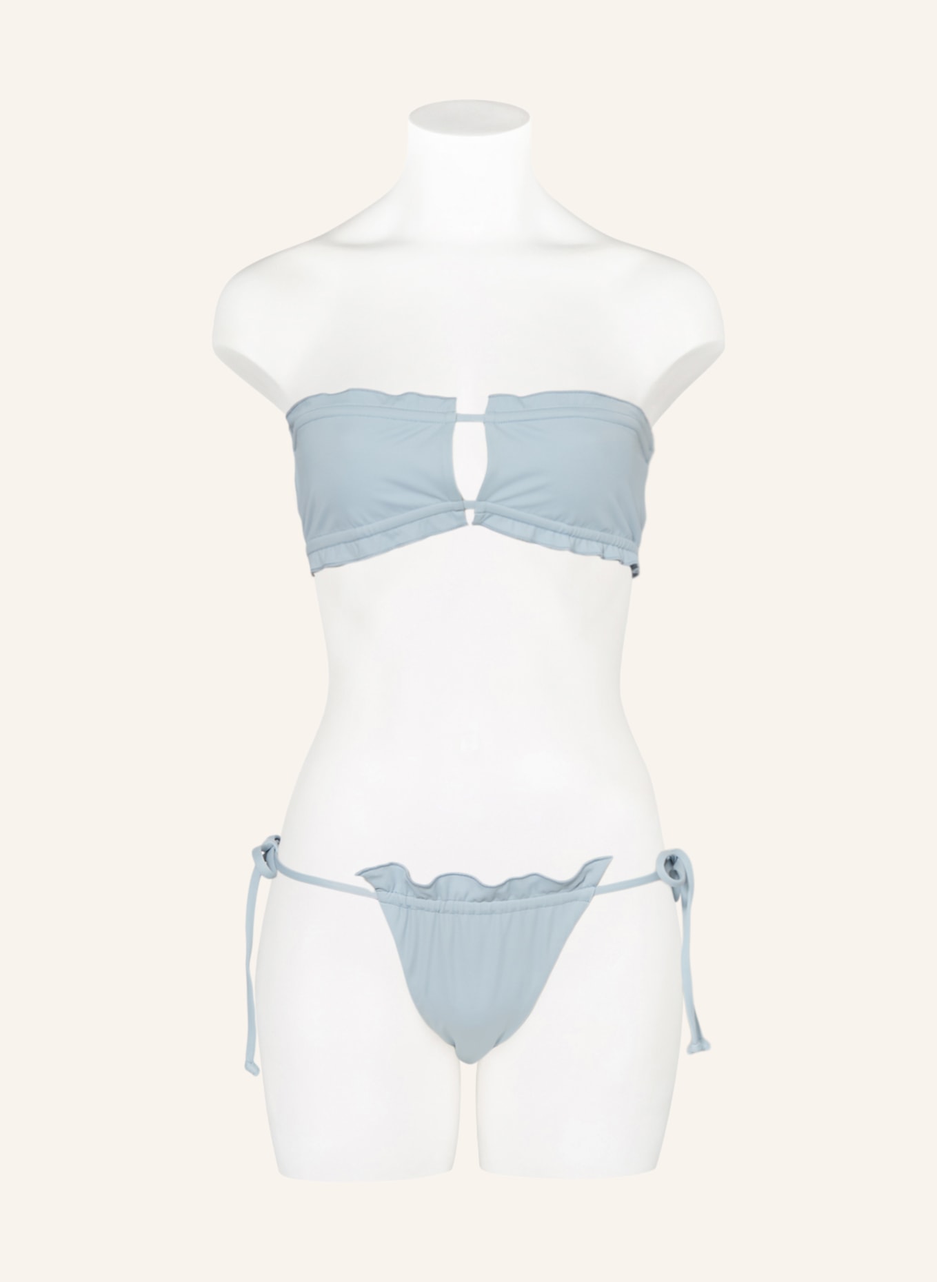 espadrij l'originale Bandeau bikini top CHLOE, Color: LIGHT BLUE (Image 2)