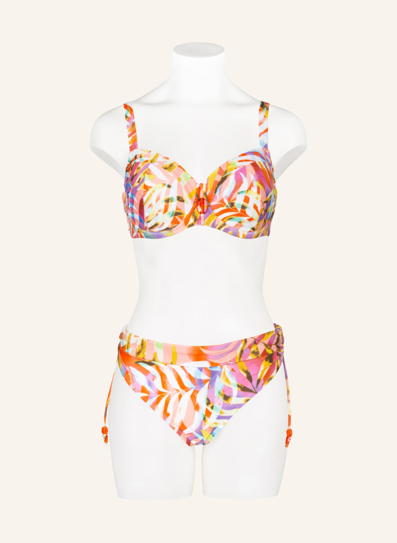 Lidea High-waist bikini bottoms CIRCUS, Color: WHITE/ ORANGE/ PURPLE (Image 2)