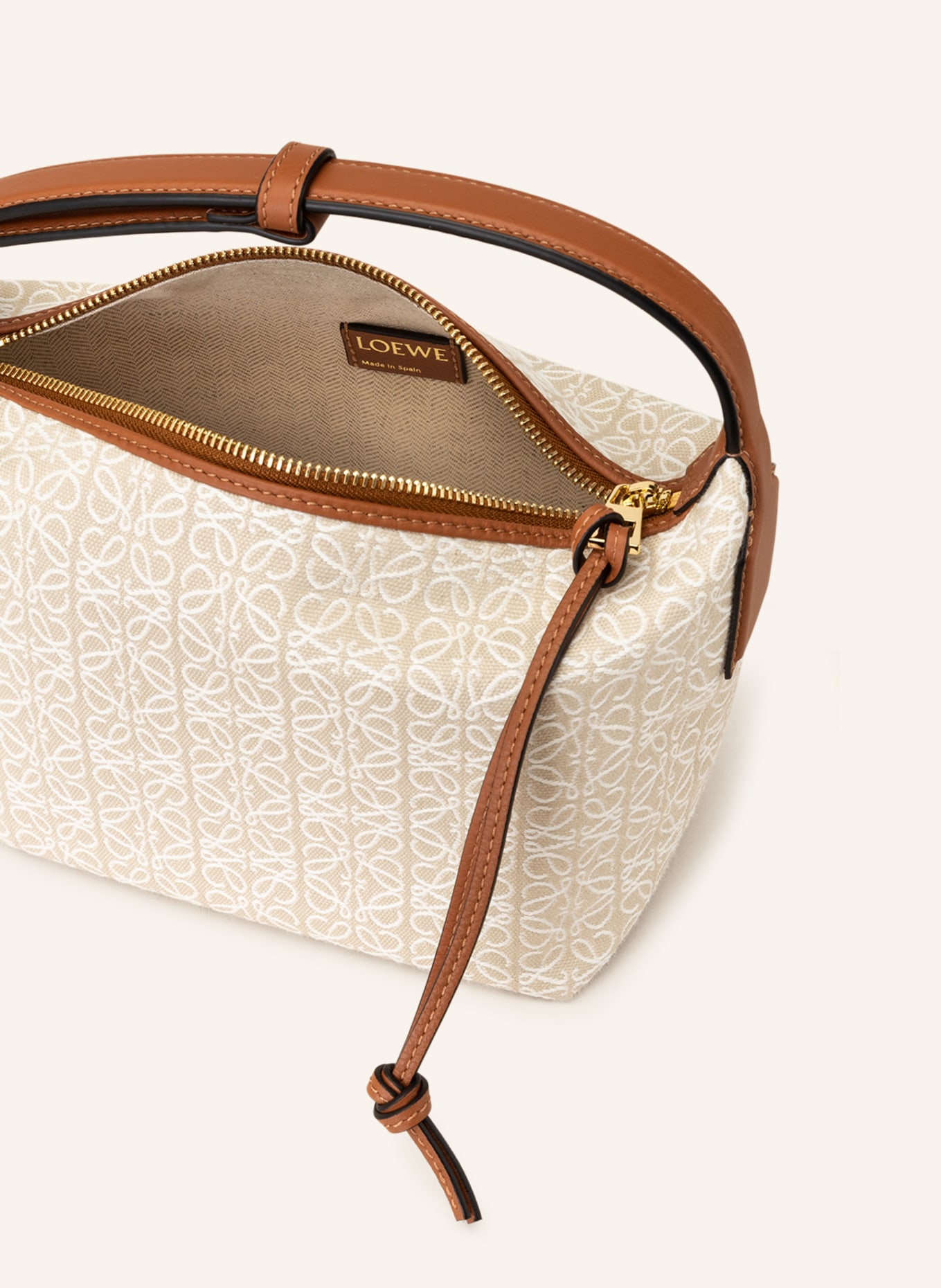LOEWE Handbag CUBI SMALL, Color: CREAM/ COGNAC (Image 3)