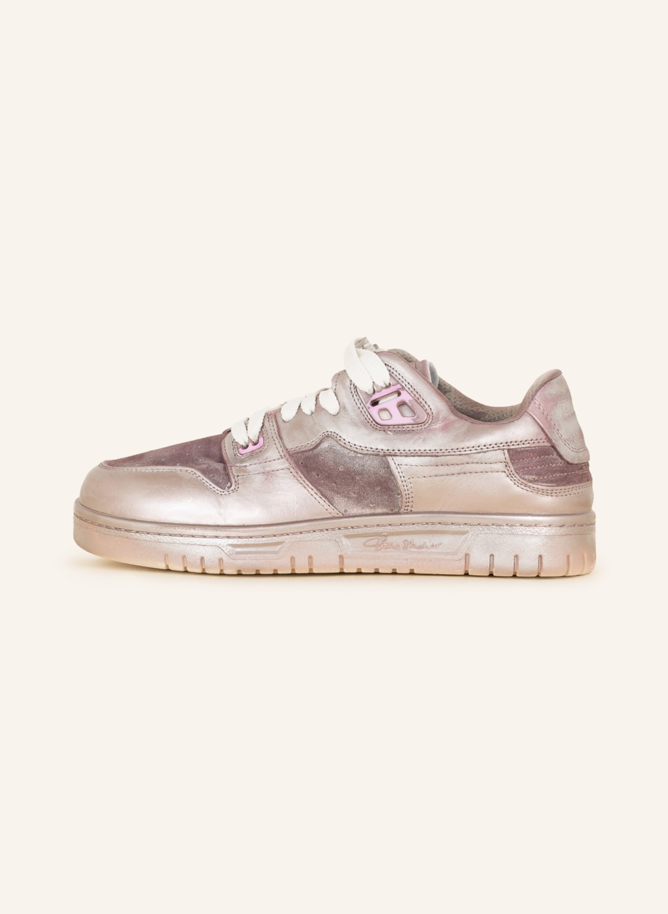 Acne Studios Sneakers, Color: WHITE/ SILVER/ PINK (Image 4)