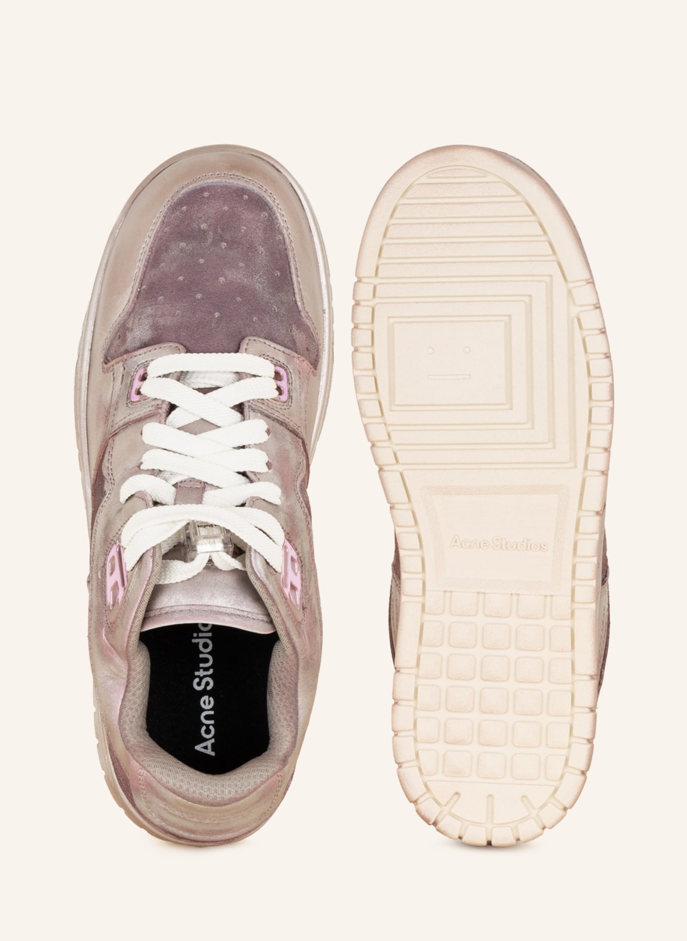 Acne Studios Sneakers, Color: WHITE/ SILVER/ PINK (Image 5)