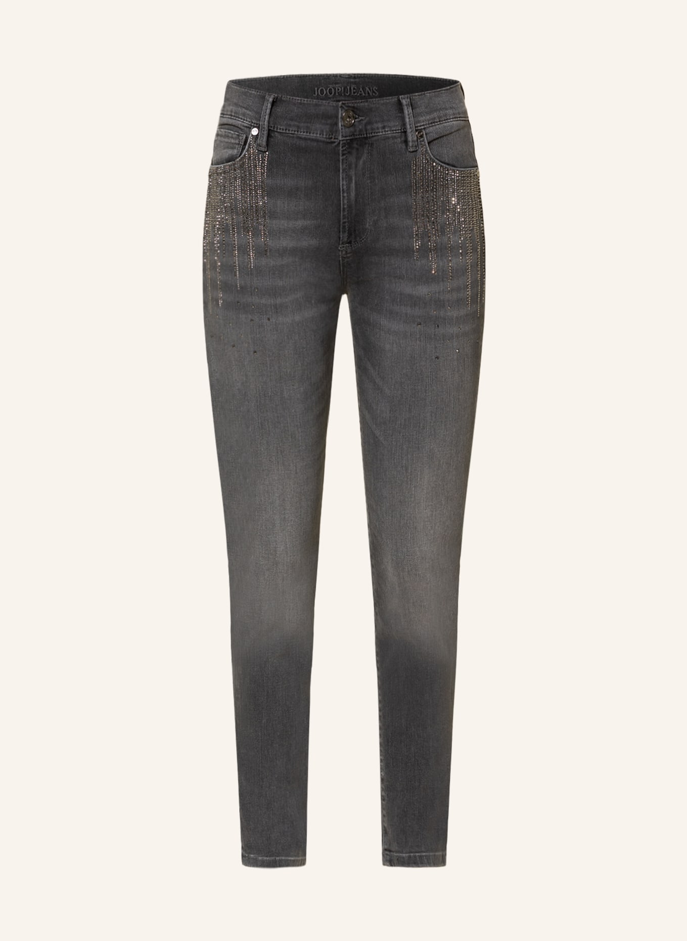 JOOP! Skinny jeans with decorative gems, Color: 030 Medium Grey                030 (Image 1)