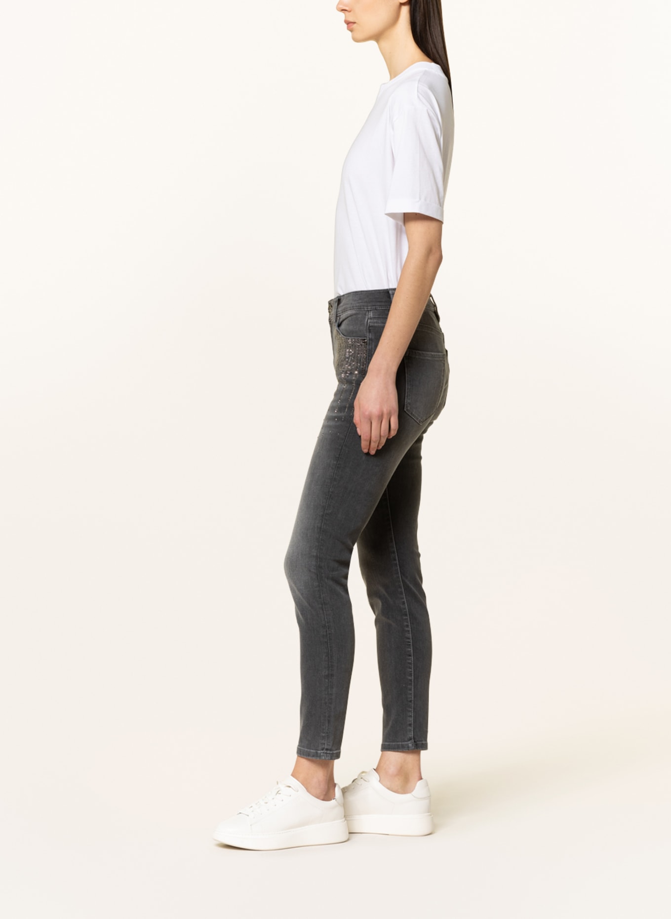 JOOP! Skinny jeans with decorative gems, Color: 030 Medium Grey                030 (Image 4)