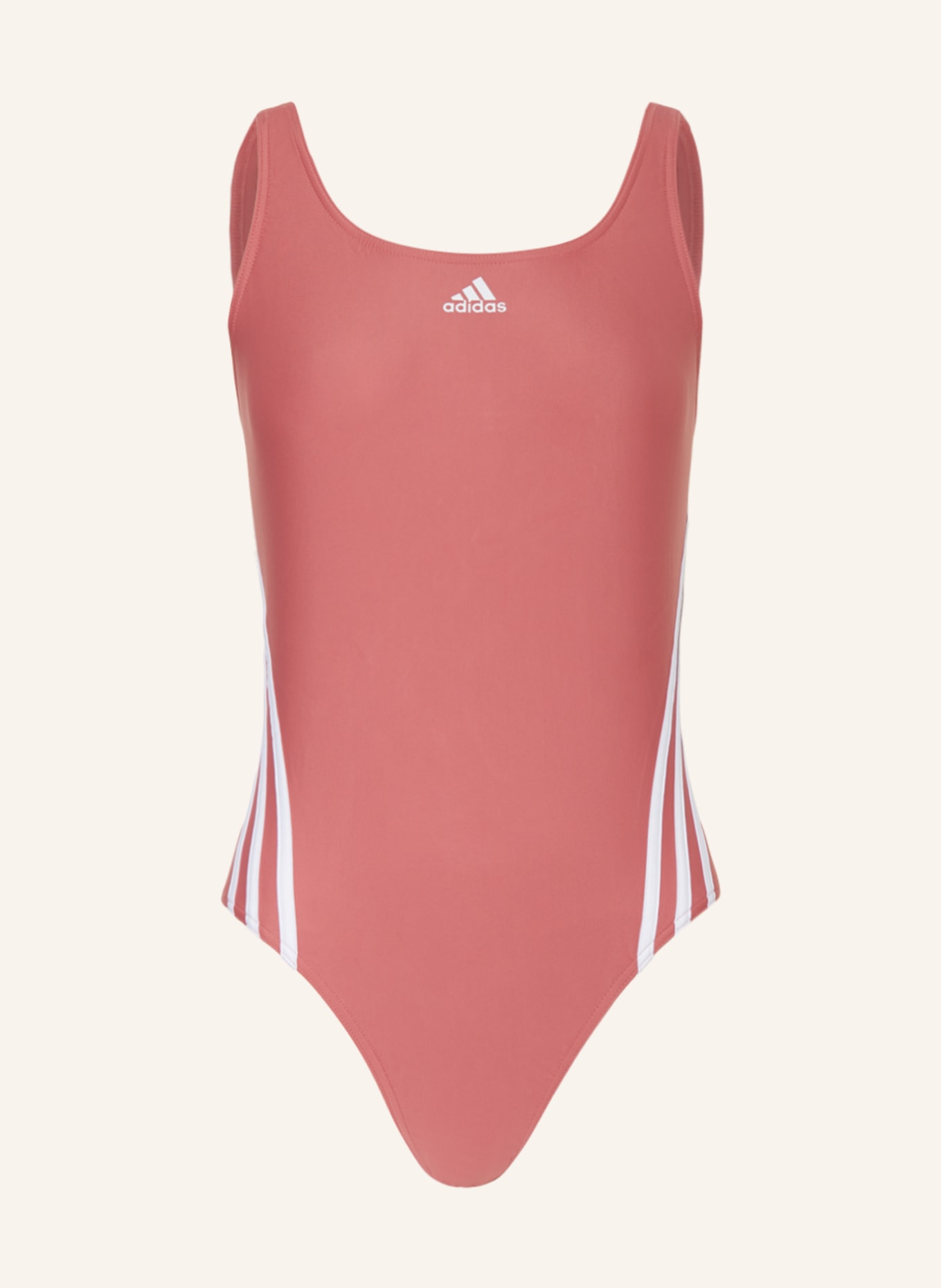 adidas Badeanzug 3-STREIFEN, Farbe: ALTROSA/ WEISS (Bild 1)