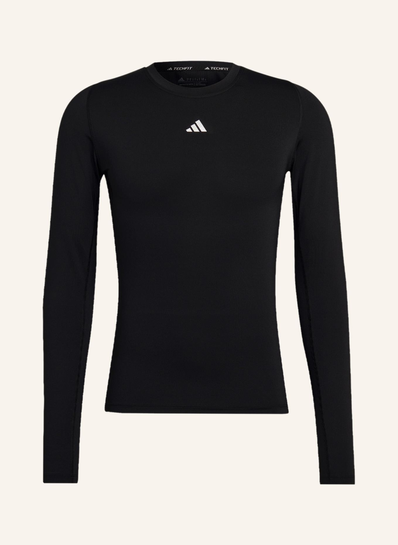adidas Tričko s dlouhým rukávem TECHFIT se síťovinou, Barva: ČERNÁ (Obrázek 1)