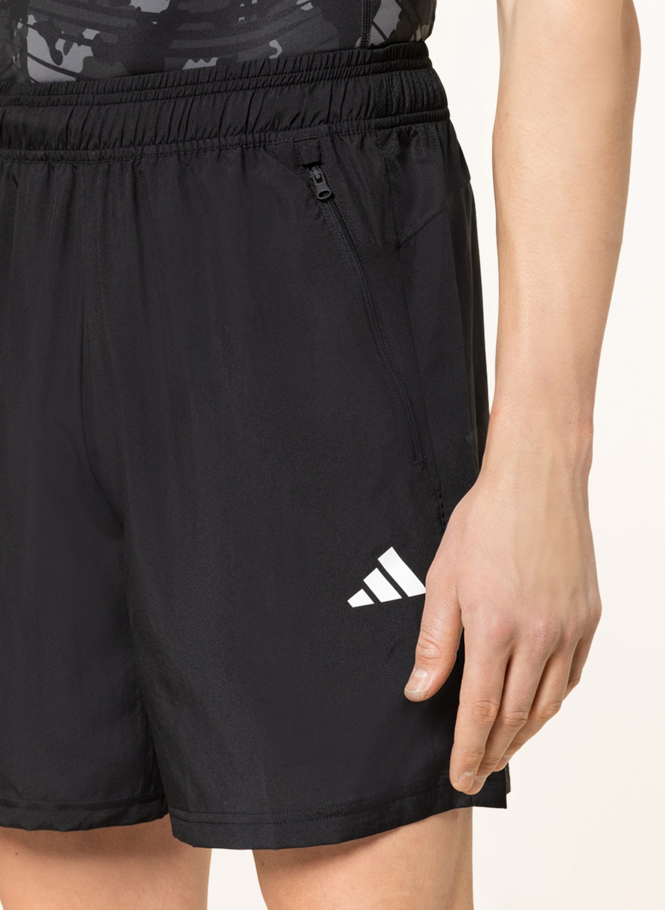 adidas Training shorts TRAIN ESSENTIALS with mesh, Color: BLACK/ WHITE (Image 5)