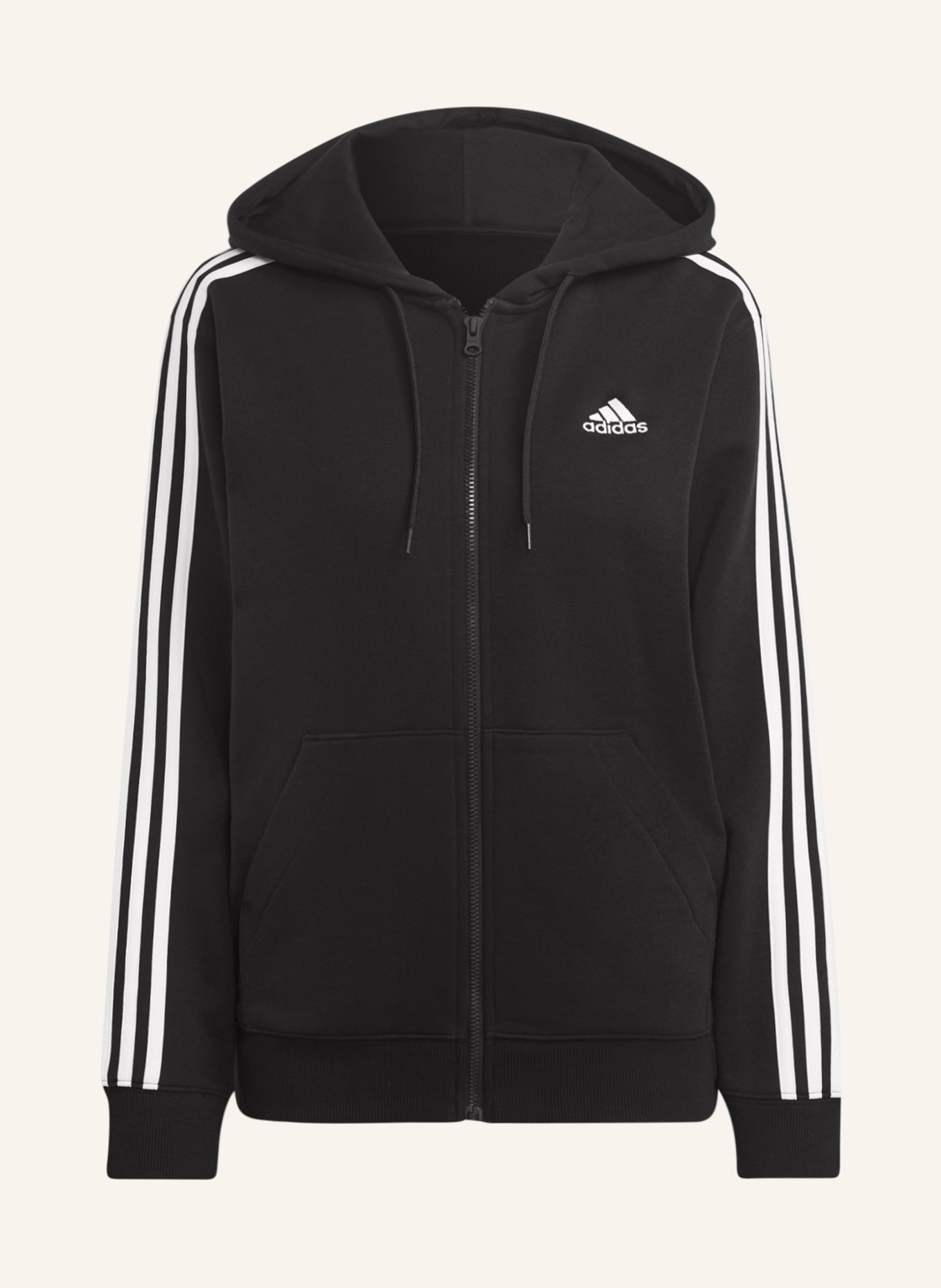 adidas Sweat jacket ESSENTIALS, Color: BLACK (Image 1)
