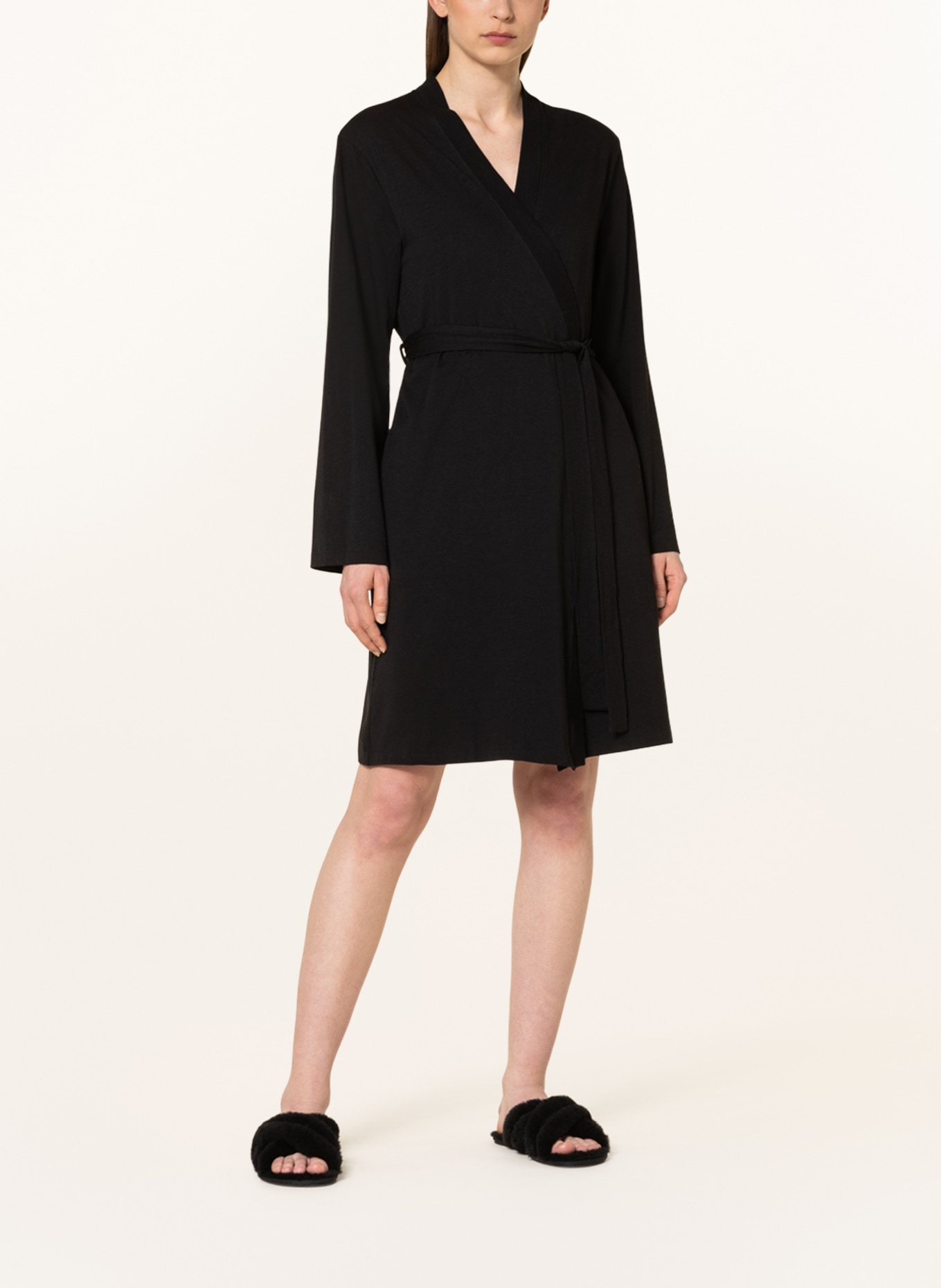 DKNY Women's dressing gown MUST HAVE BASICS, Color: BLACK (Image 2)