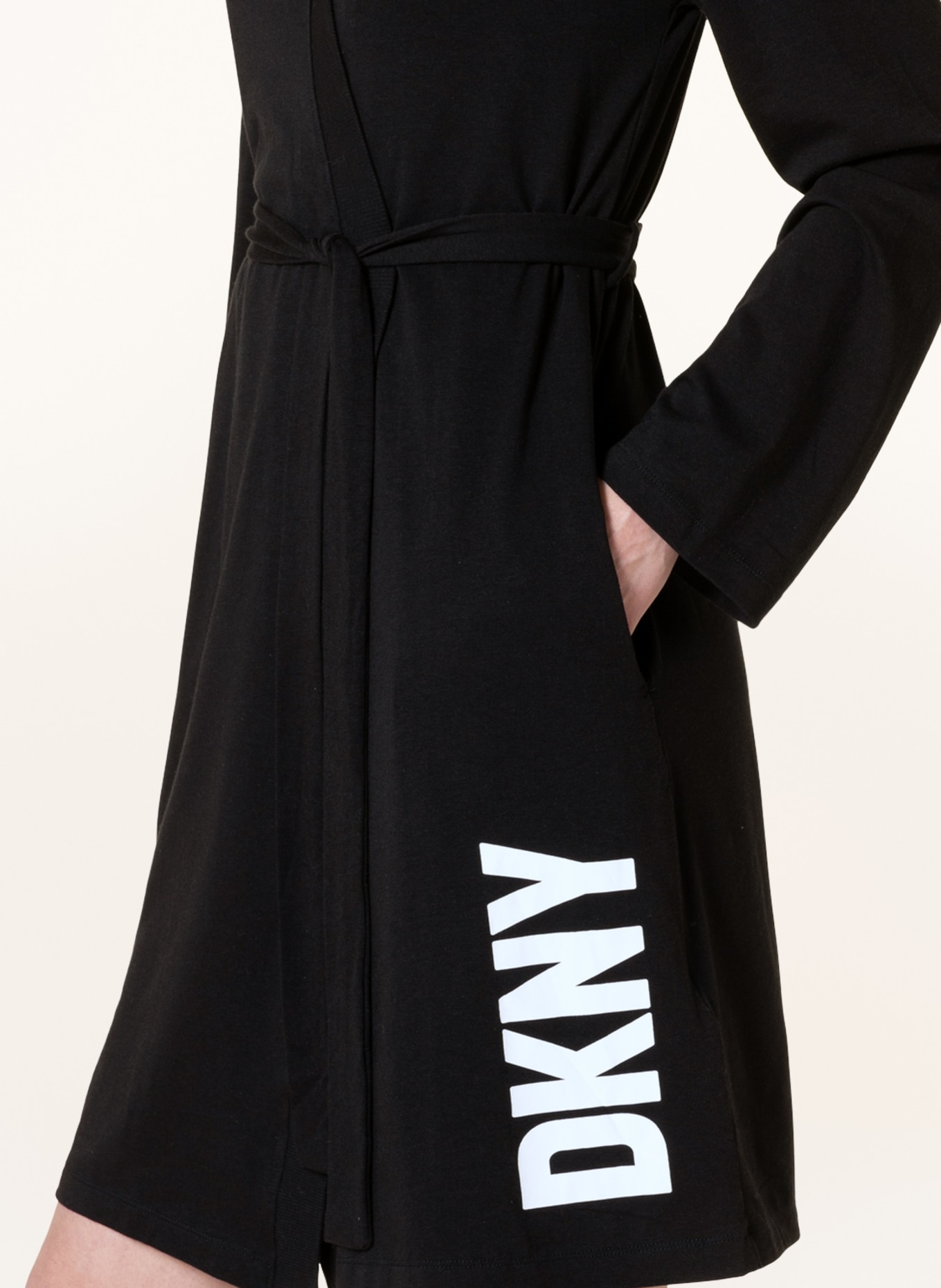 DKNY Women's dressing gown MUST HAVE BASICS, Color: BLACK (Image 4)