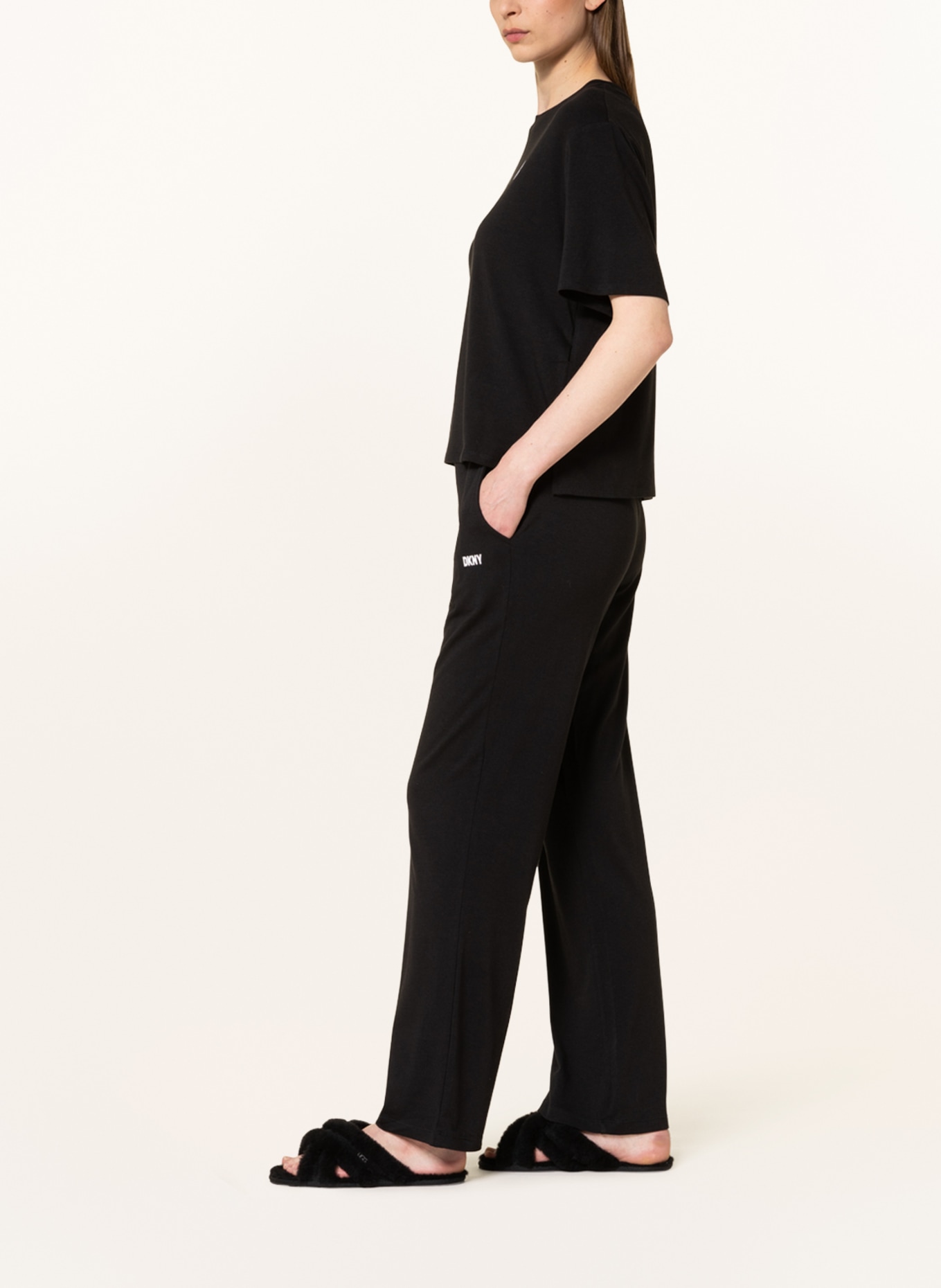 DKNY Spodnie od piżamy MUST HAVE BASICS, Kolor: CZARNY (Obrazek 4)