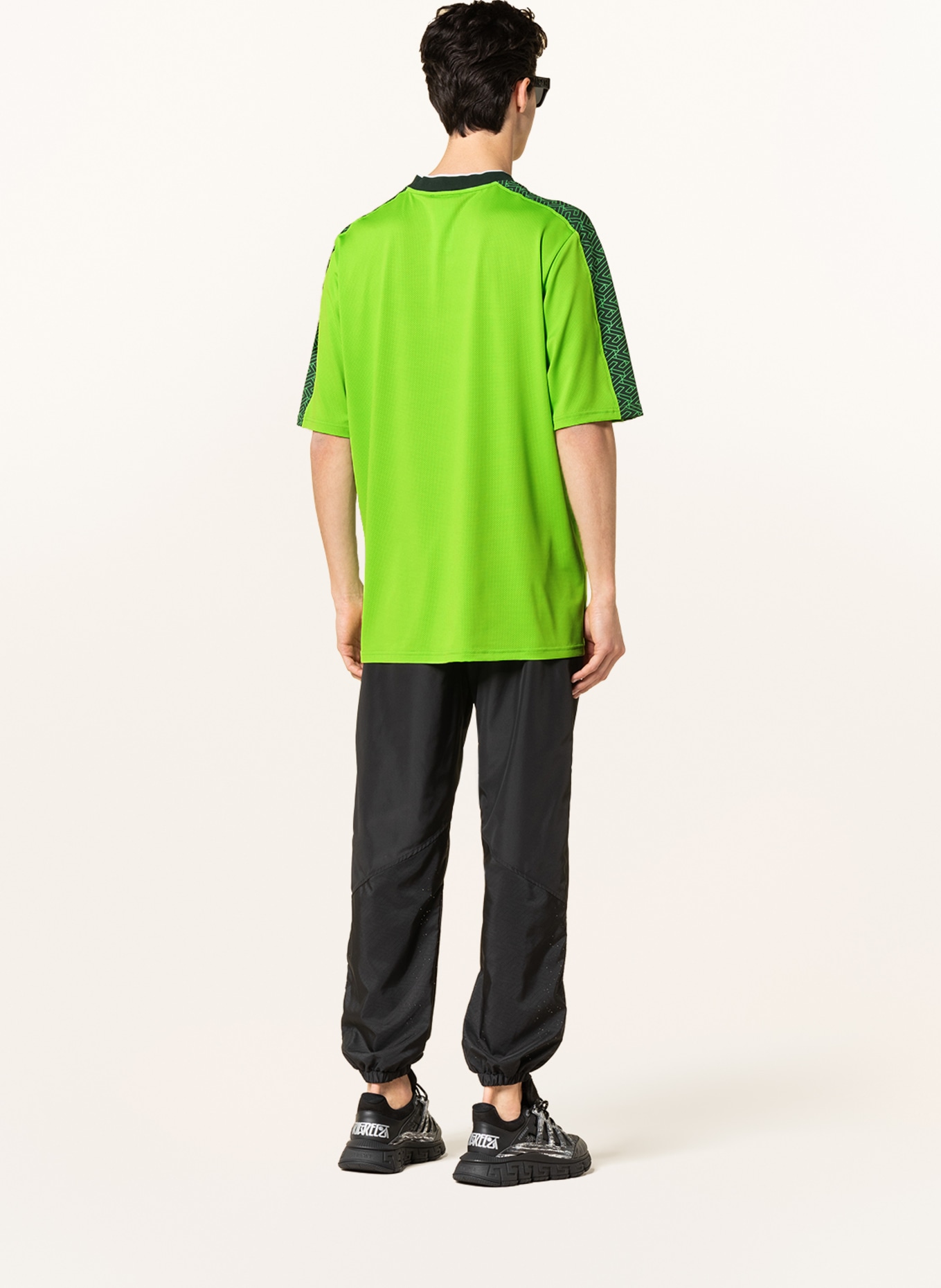 VERSACE Oversized shirt LA GRECA, Color: LIGHT GREEN/ BLACK (Image 3)