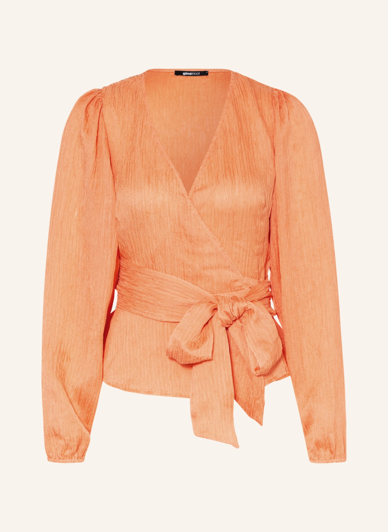 gina tricot Wrap blouse MOA, Color: ORANGE (Image 1)