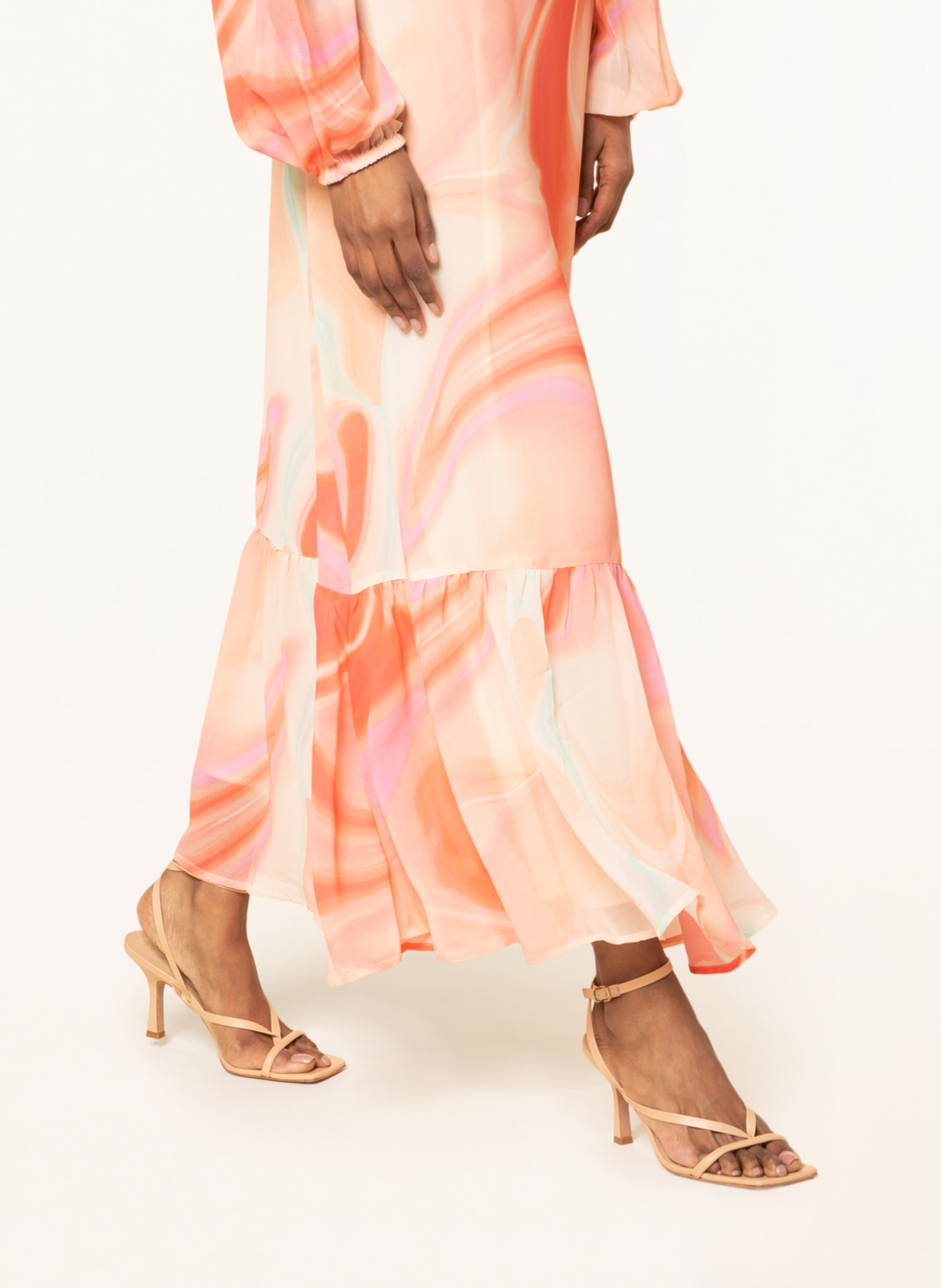 gina tricot Kleid, Farbe: HELLGELB/ ROSA/ LACHS (Bild 4)