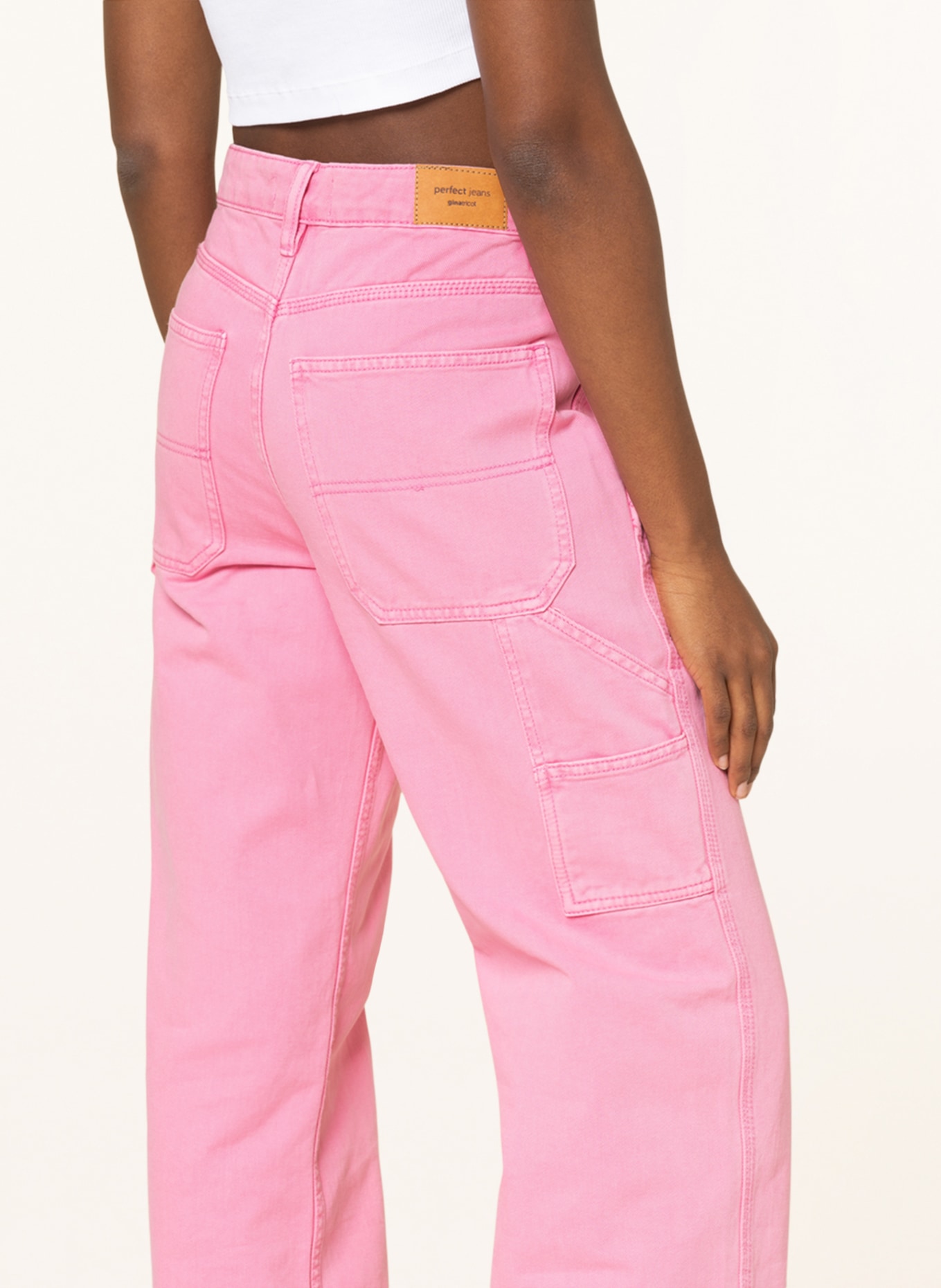gina tricot Straight Jeans CARPENTER, Farbe: 3114 Cyclamen (Bild 5)