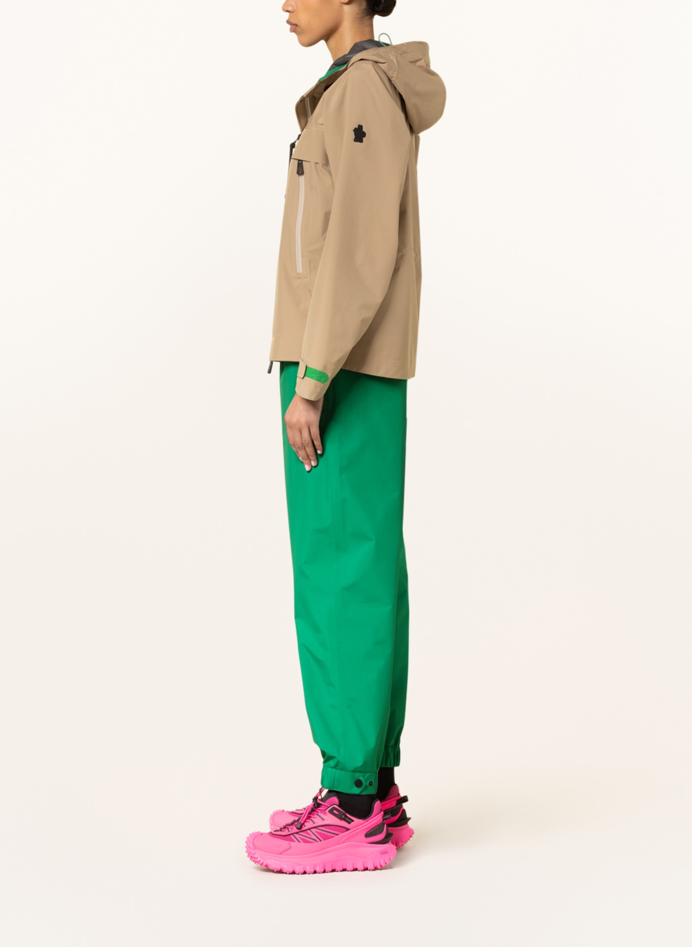 MONCLER GRENOBLE Spodnie przeciwdeszczowe, Kolor: CIEMNOZIELONY (Obrazek 4)