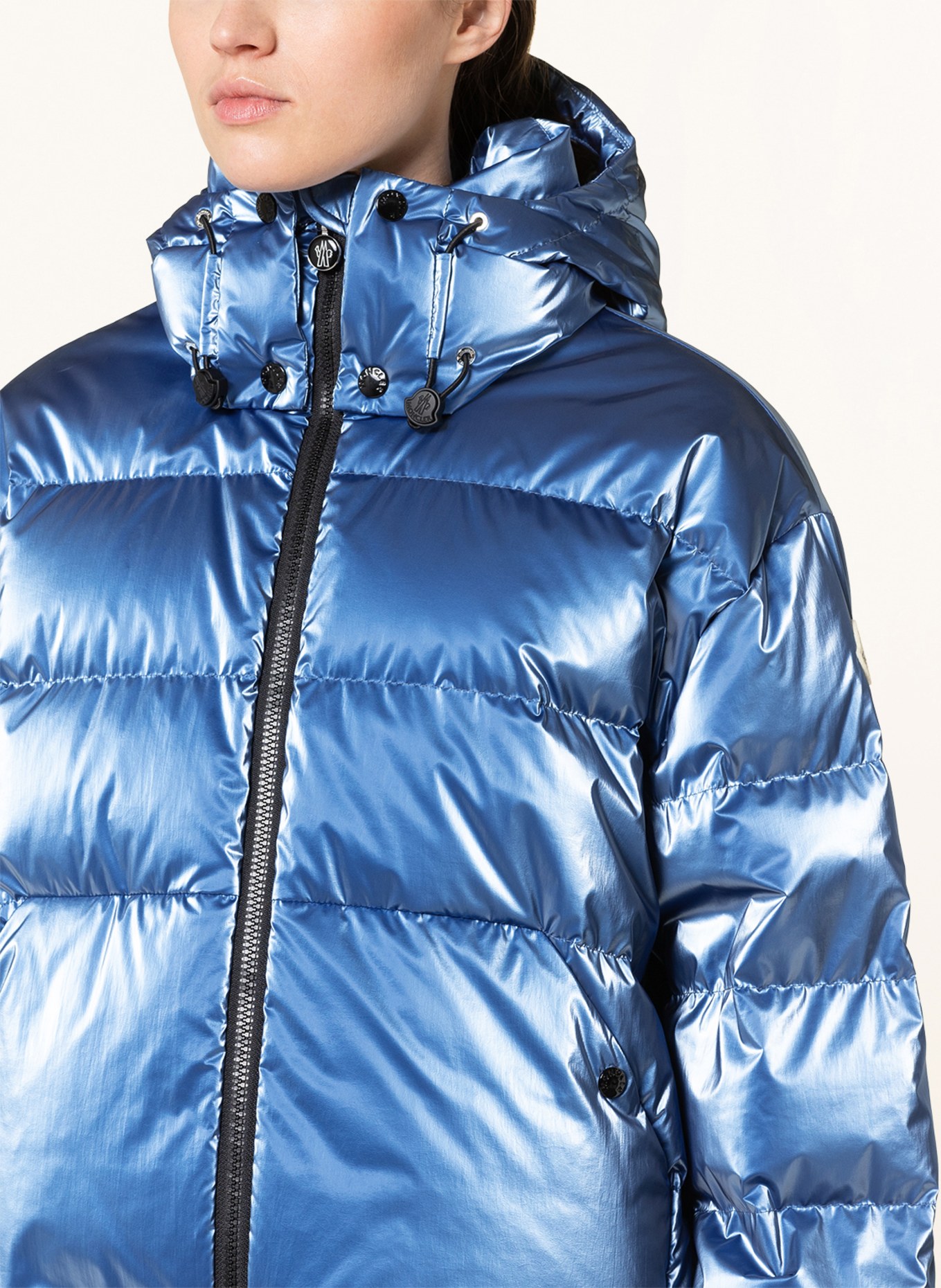 MONCLER Down jacket MOSELOTTE with detachable hood, Color: LIGHT BLUE (Image 5)