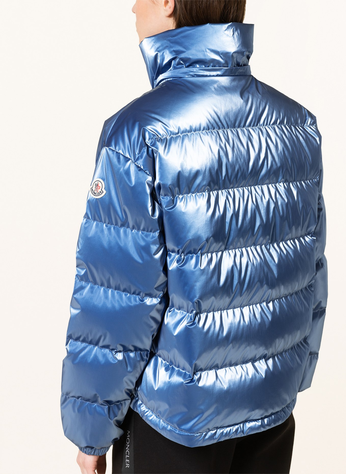 MONCLER Péřová bunda MOSELOTTE s odnímatelnou kapucí, Barva: TMAVĚ MODRÁ (Obrázek 6)