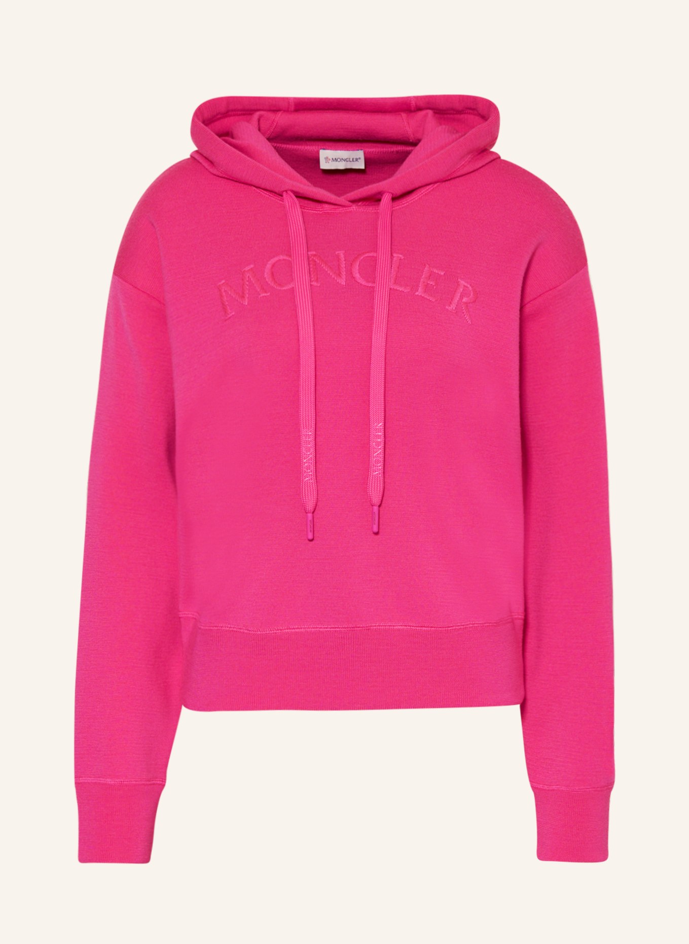 MONCLER Knit hoodie, Color: PINK (Image 1)