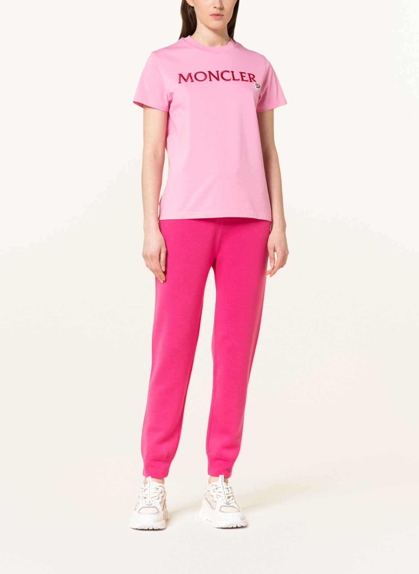 MONCLER Knit trousers, Color: PINK (Image 2)