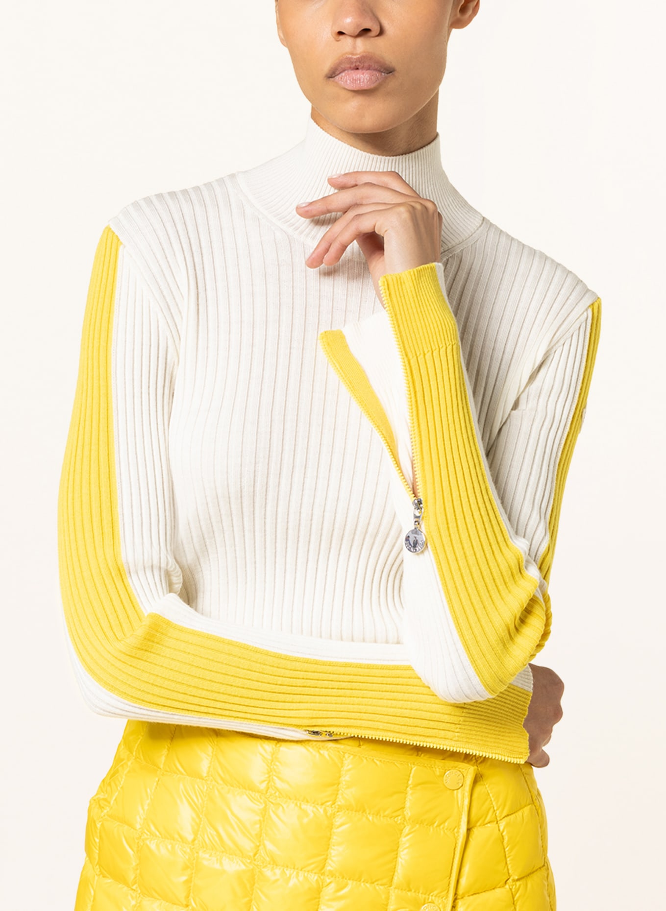 MONCLER Pullover, Farbe: ECRU/ GELB (Bild 4)
