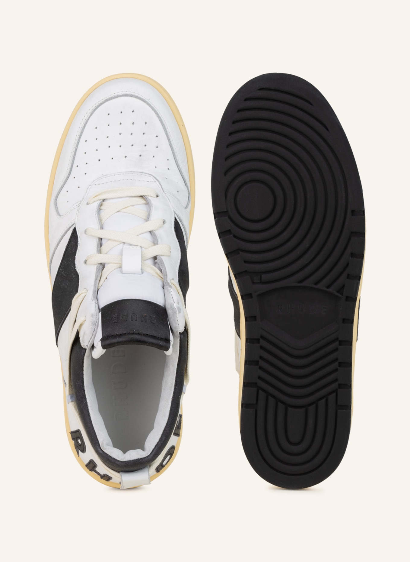 RHUDE Sneaker RHECESS LOW, Farbe: WEISS/ SCHWARZ (Bild 5)