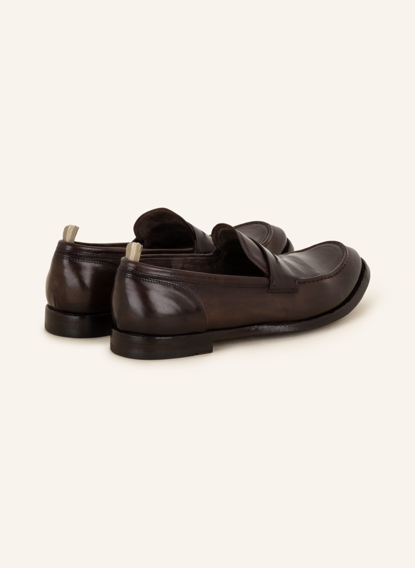 Officine Creative Barona penny-slot leather loafers - Brown
