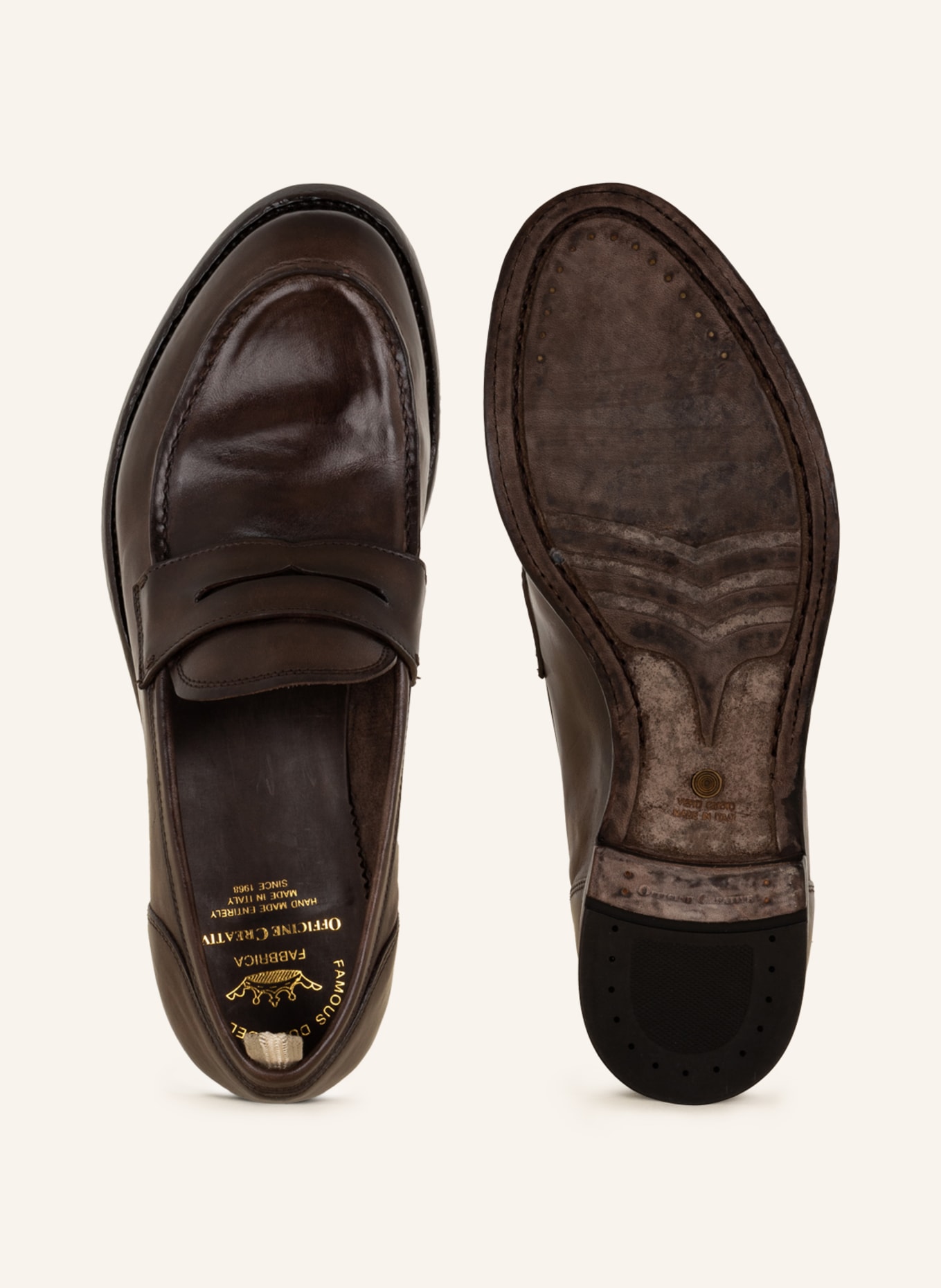 OFFICINE CREATIVE Penny loafers ANATOMIA, Color: DARK BROWN (Image 5)