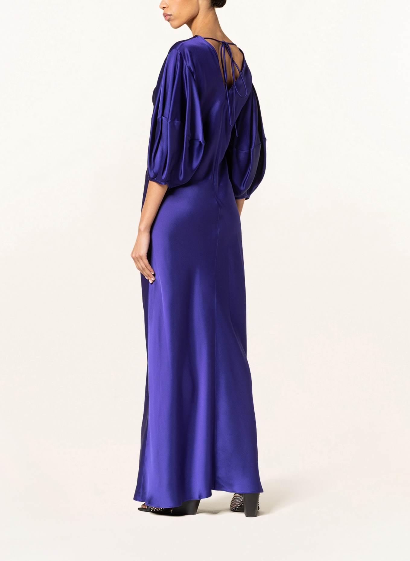 STELLA McCARTNEY Satin dress with 3/4 sleeves, Color: PURPLE (Image 3)