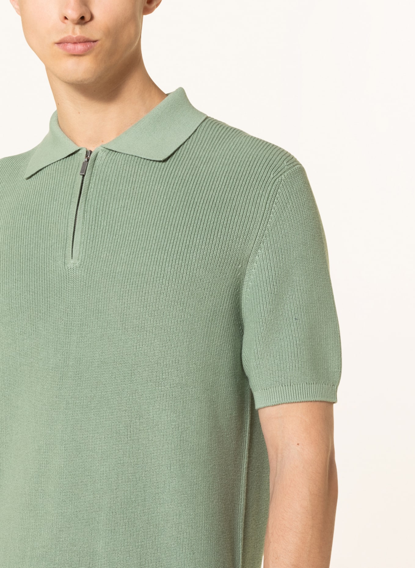 PAUL Knitted polo shirt, Color: GREEN (Image 4)