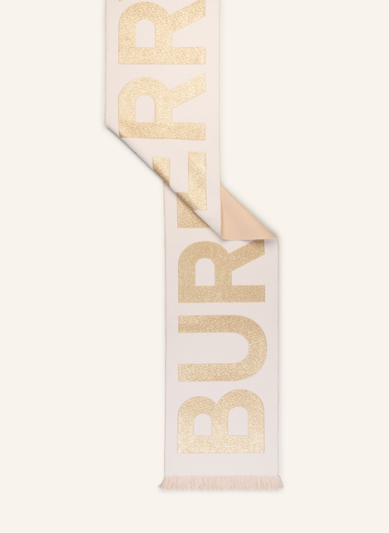BURBERRY Scarf with glitter thread, Color: CAMEL/ NUDE/ GOLD (Image 2)