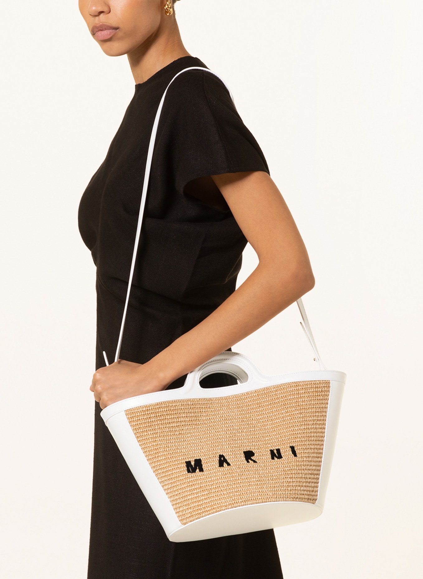 MARNI Handbag TROPICALIA SMALL, Color: BEIGE/ WHITE (Image 4)