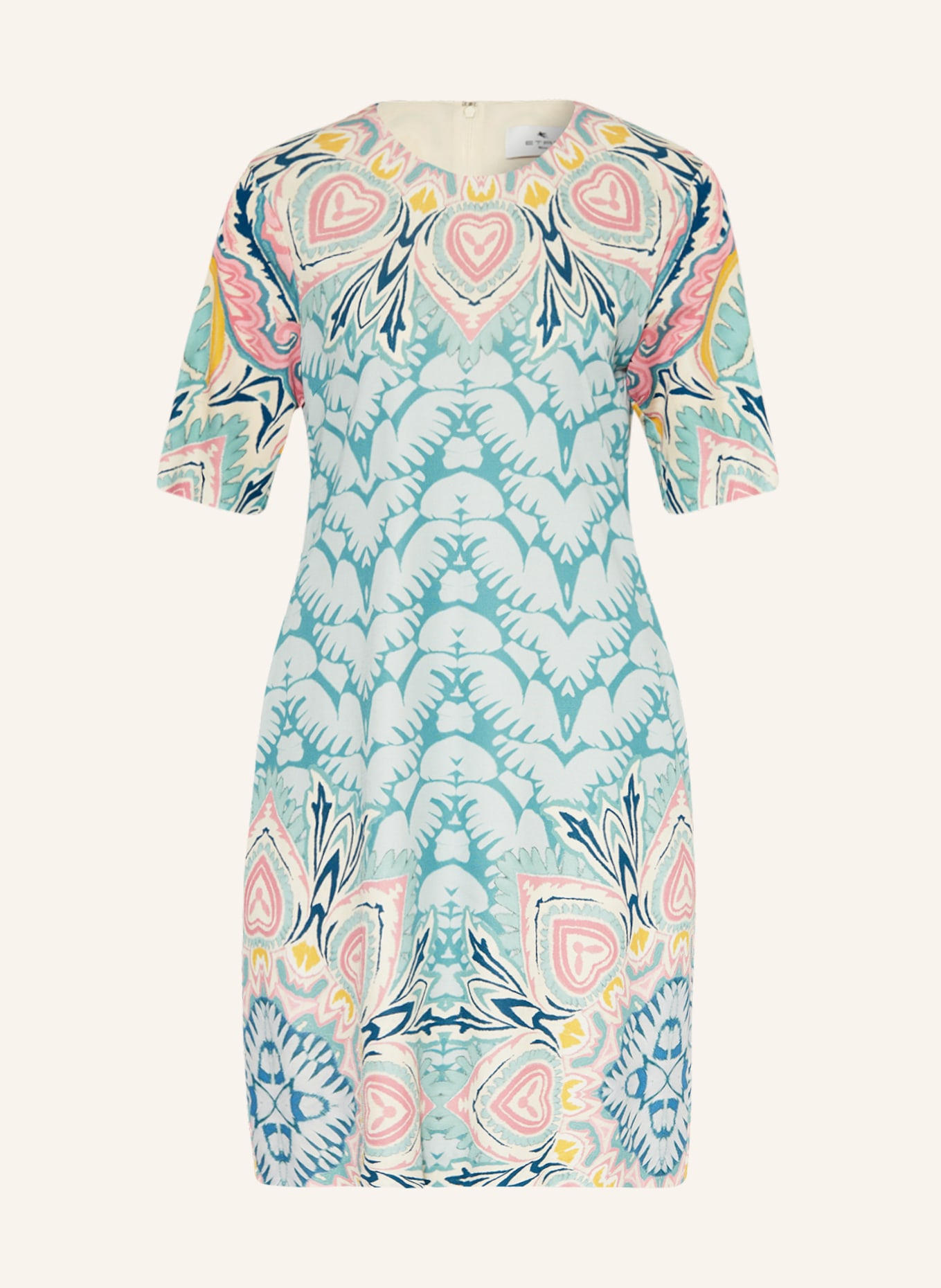 ETRO Jersey dress, Color: TURQUOISE/ PINK/ DARK YELLOW (Image 1)