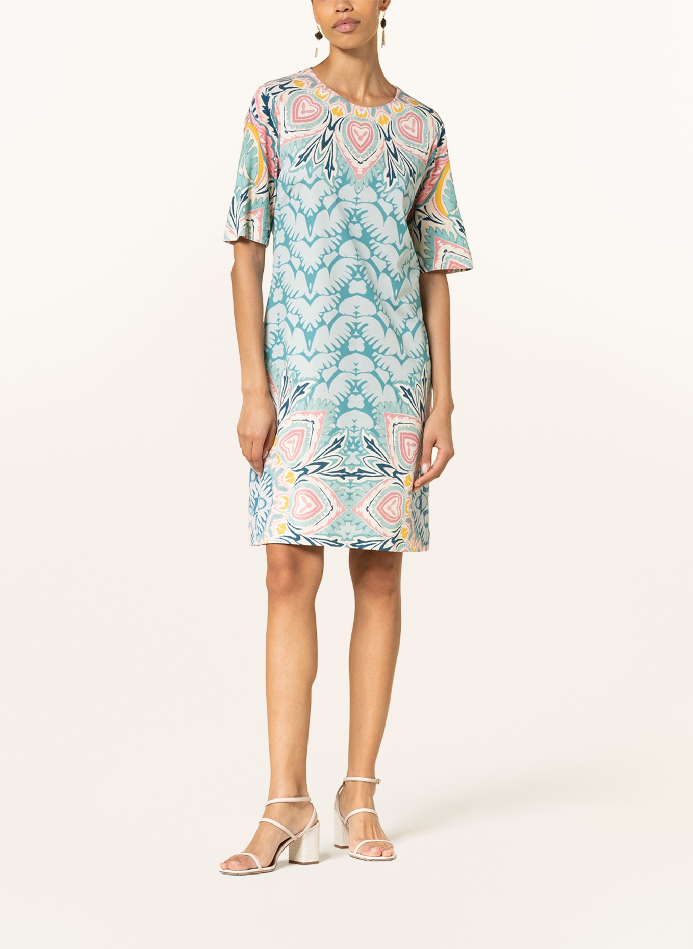ETRO Jersey dress, Color: TURQUOISE/ PINK/ DARK YELLOW (Image 2)