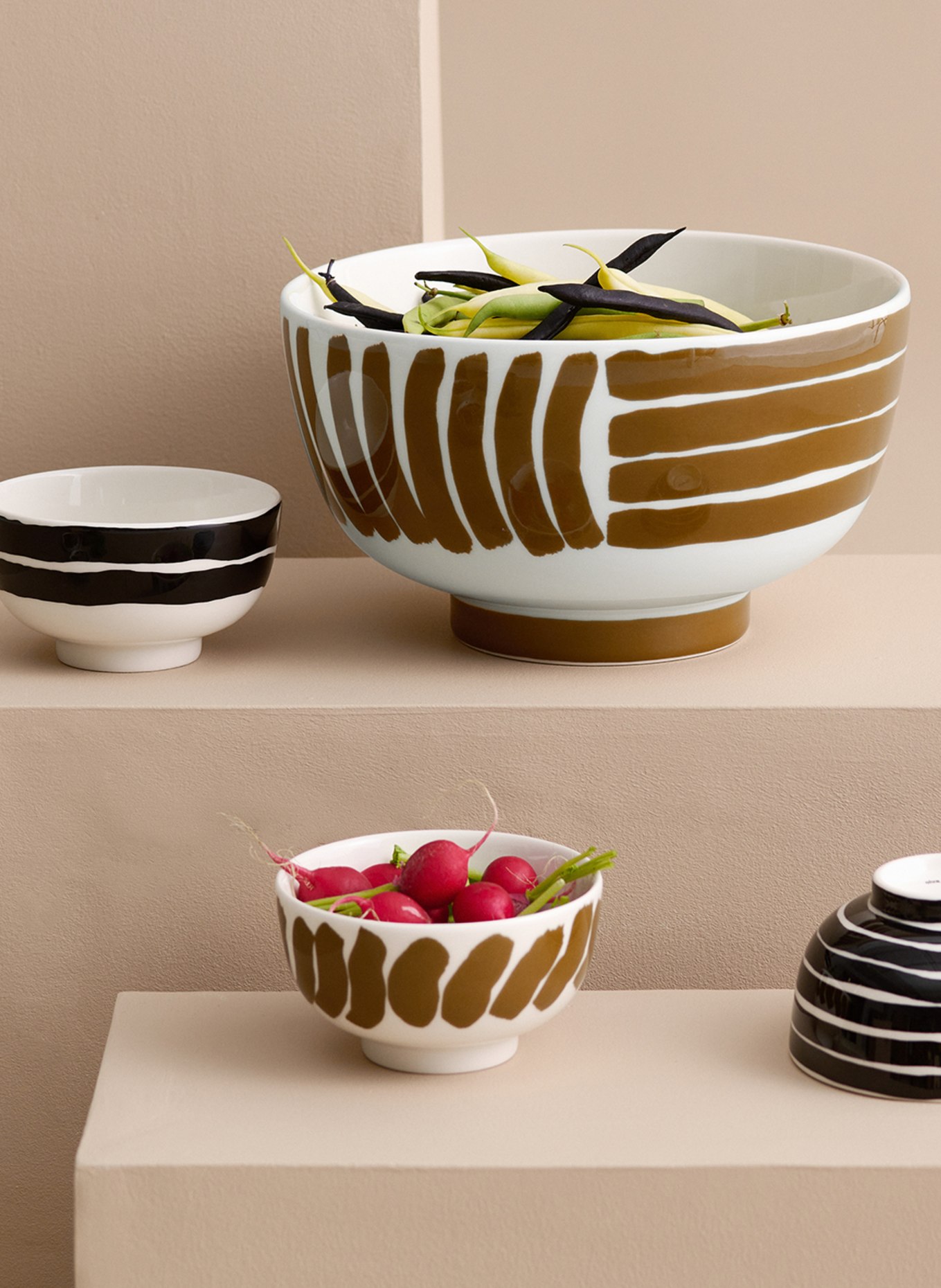 marimekko Bowl OIVA/HYRÄILY, Color: WHITE/ BROWN (Image 2)