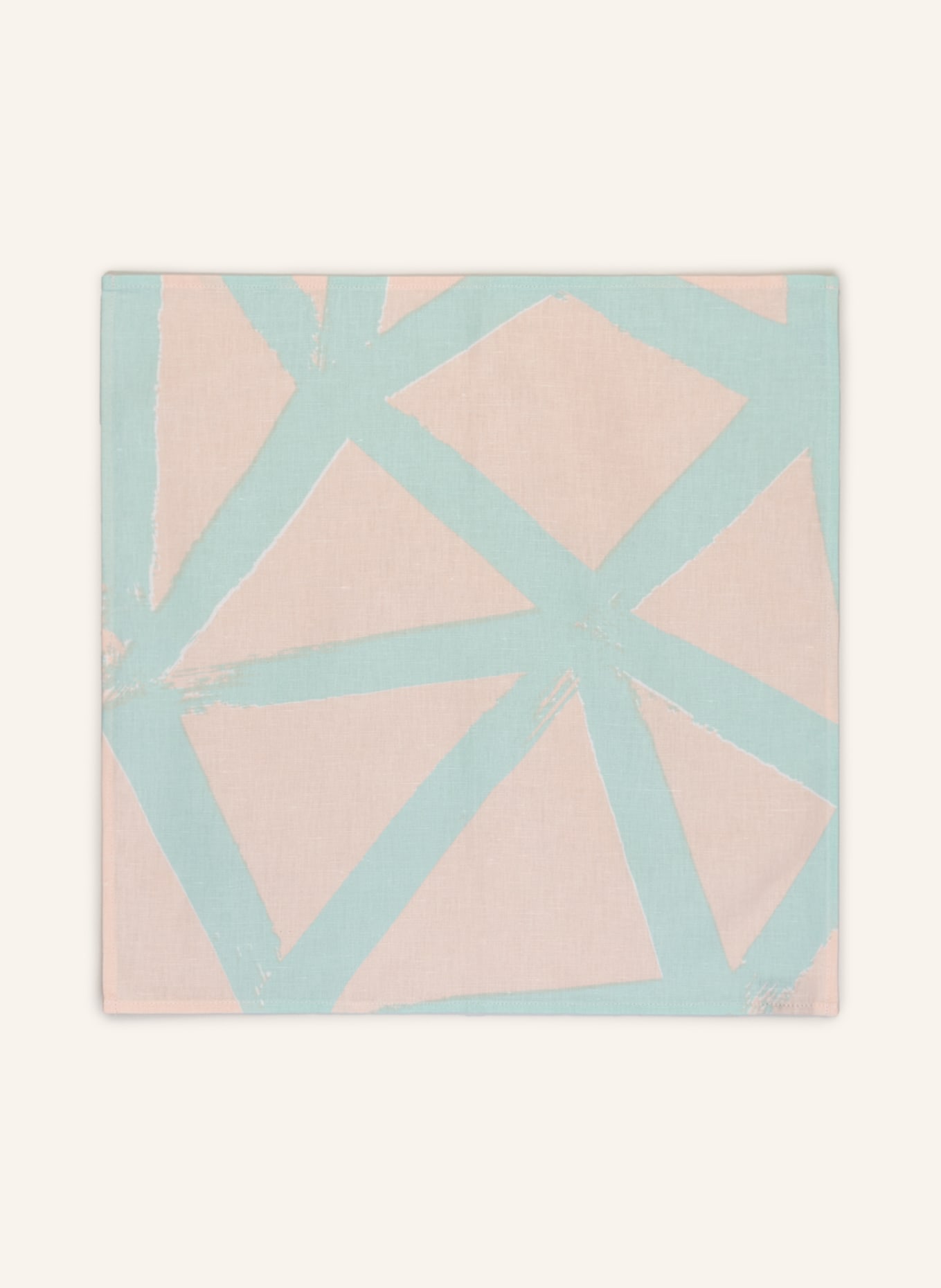 marimekko Set of 3 cloth napkins UKKOSPILVI, Color: LIGHT ORANGE/ MINT (Image 2)