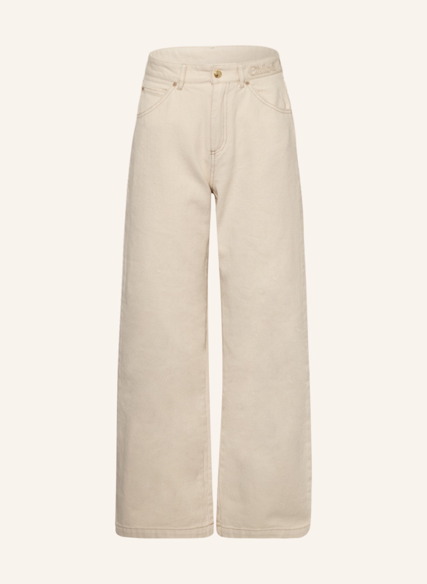 Chloé Jeans-Culotte, Farbe: CREME (Bild 1)