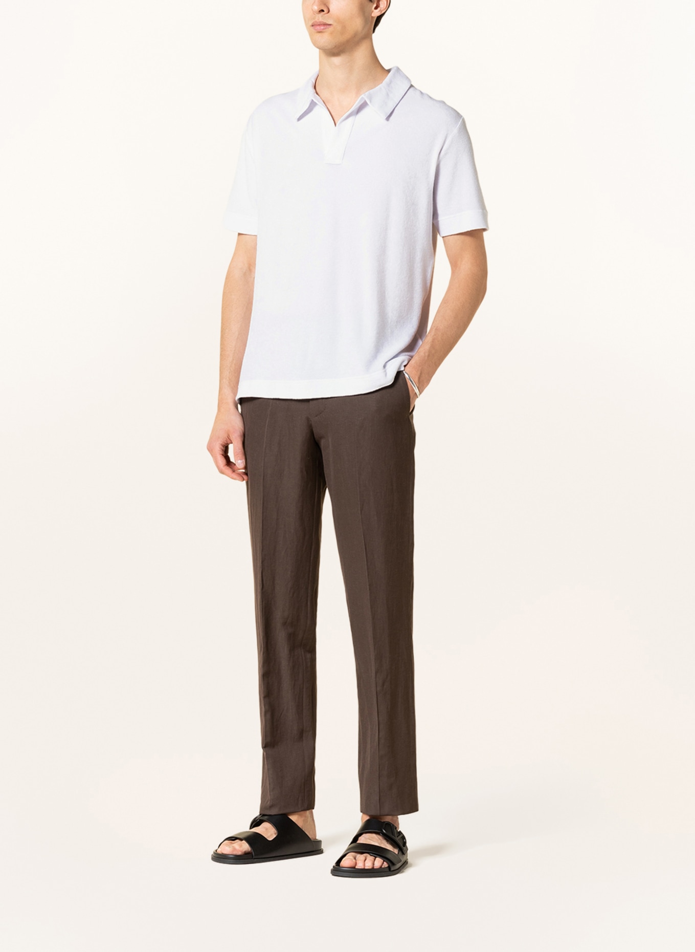 ZEGNA Terry cloth polo shirt, Color: WHITE (Image 2)