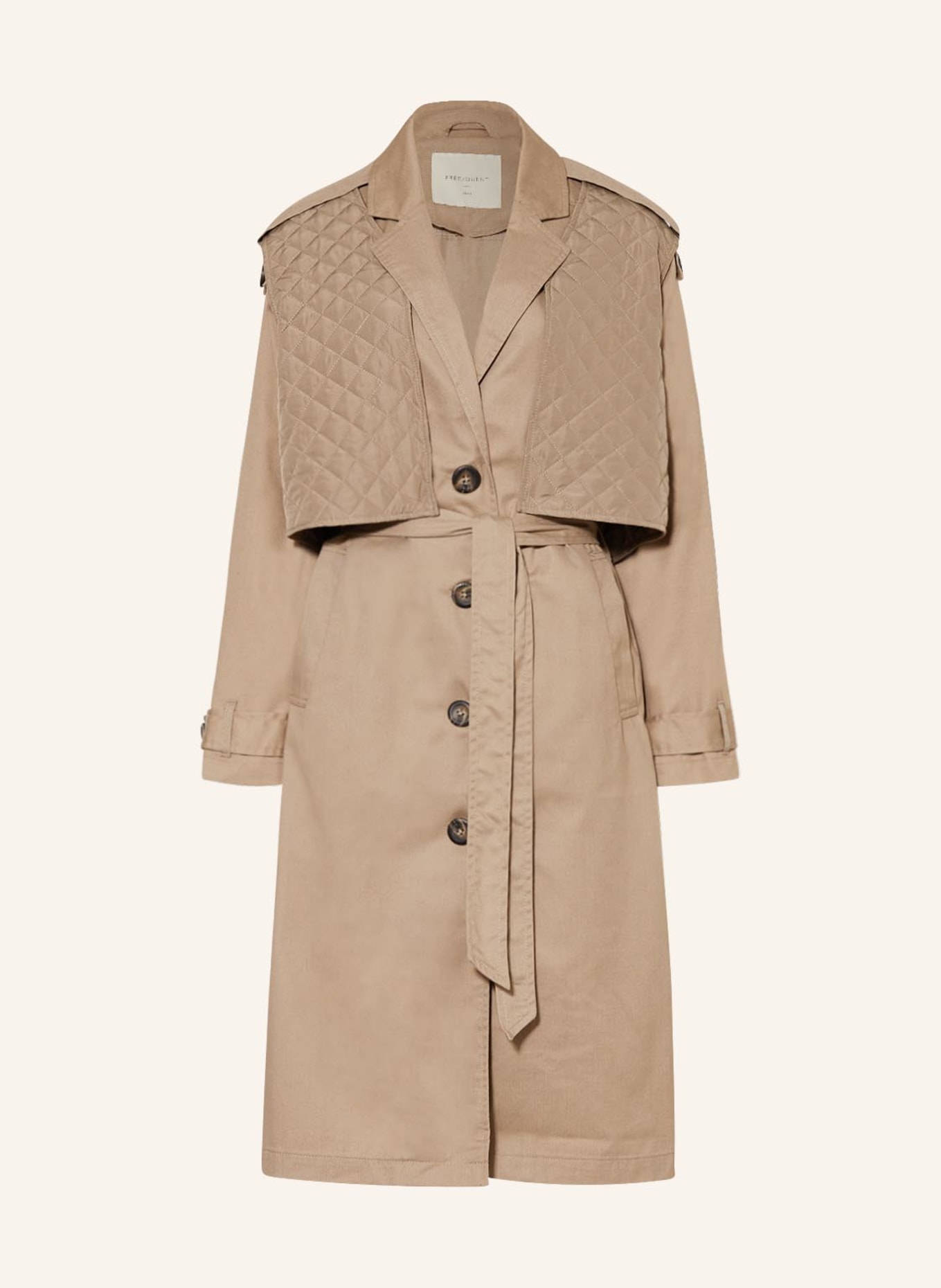 FREEQUENT 2-in-1 trench coat FQTUKSY, Color: TAUPE (Image 1)
