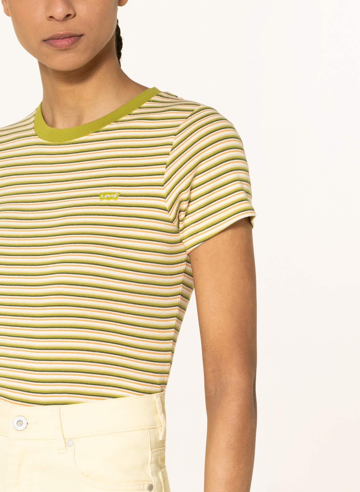 Levi's® T-shirt, Color: LIGHT GREEN/ LIGHT ORANGE/ ECRU (Image 4)